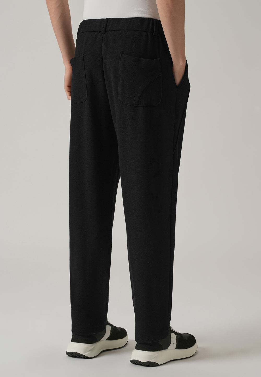 Black Corduroy Relaxed Fit Pant