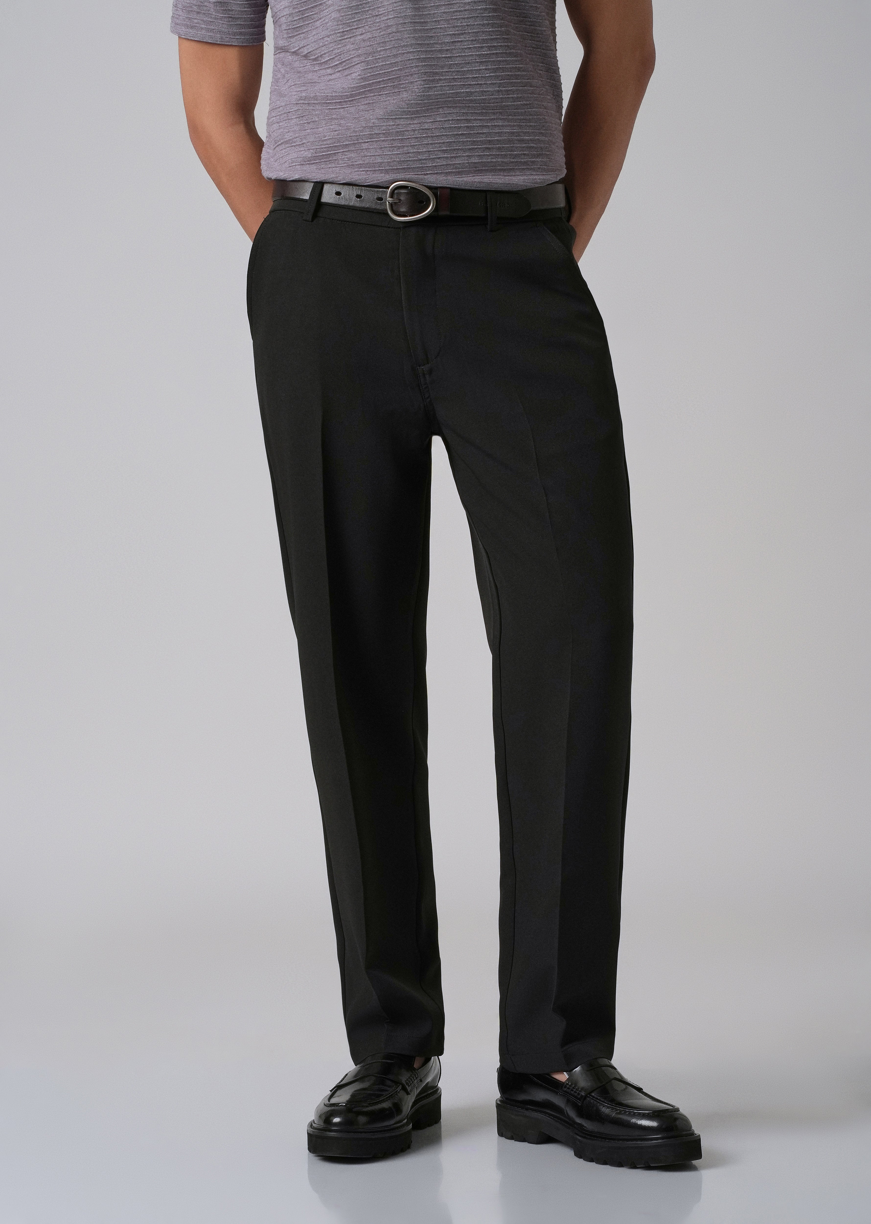 Black Relaxed Fit Trousers