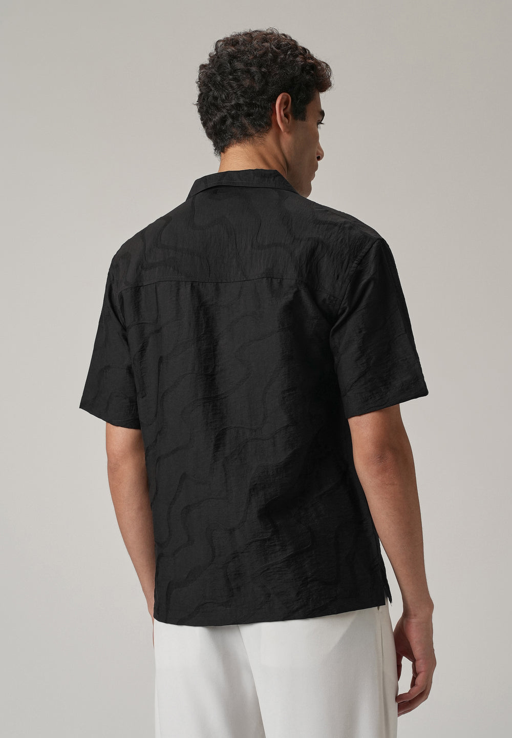 Black Self Pattern Shirt