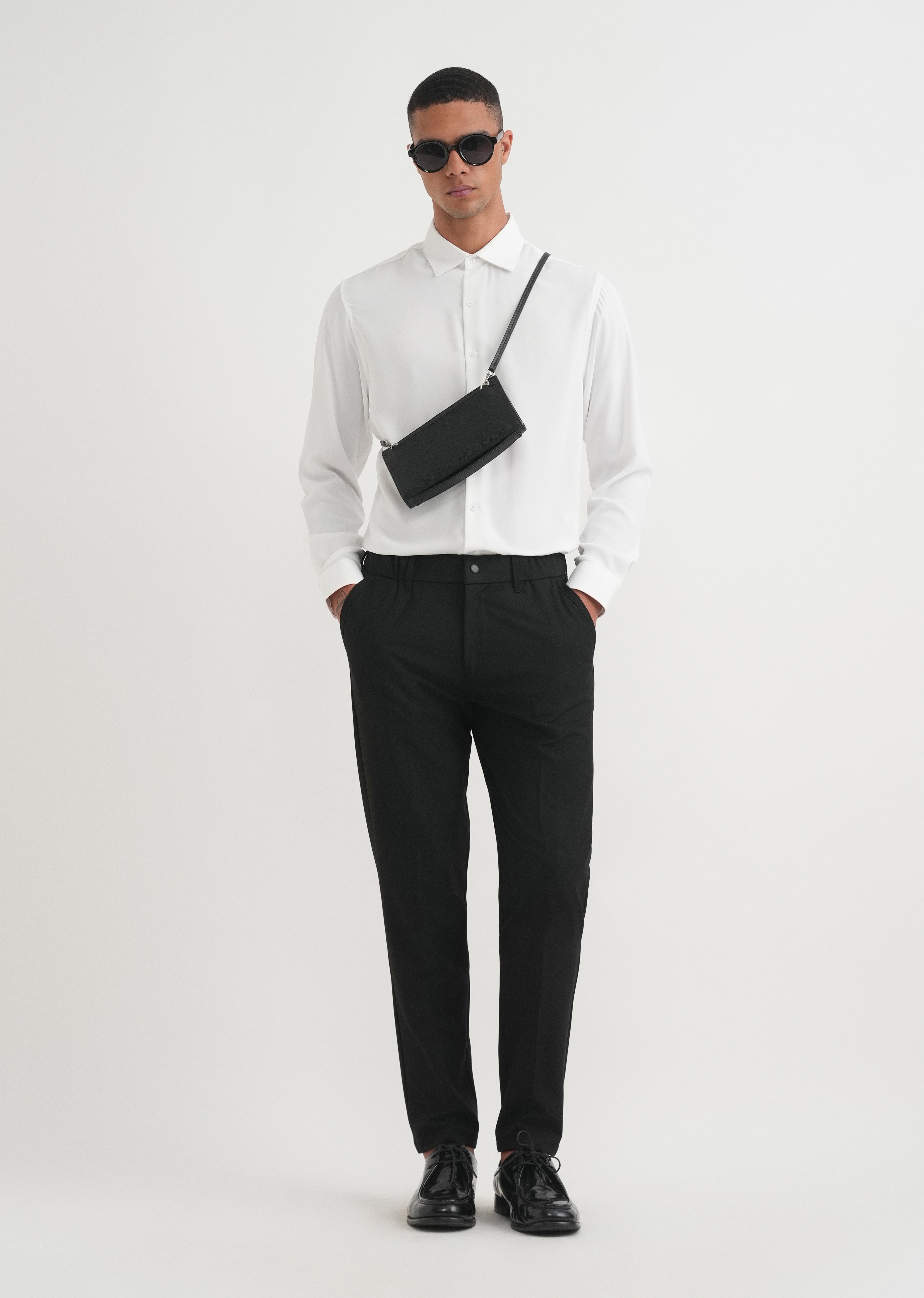 Black Semi-Elasticated Trouser