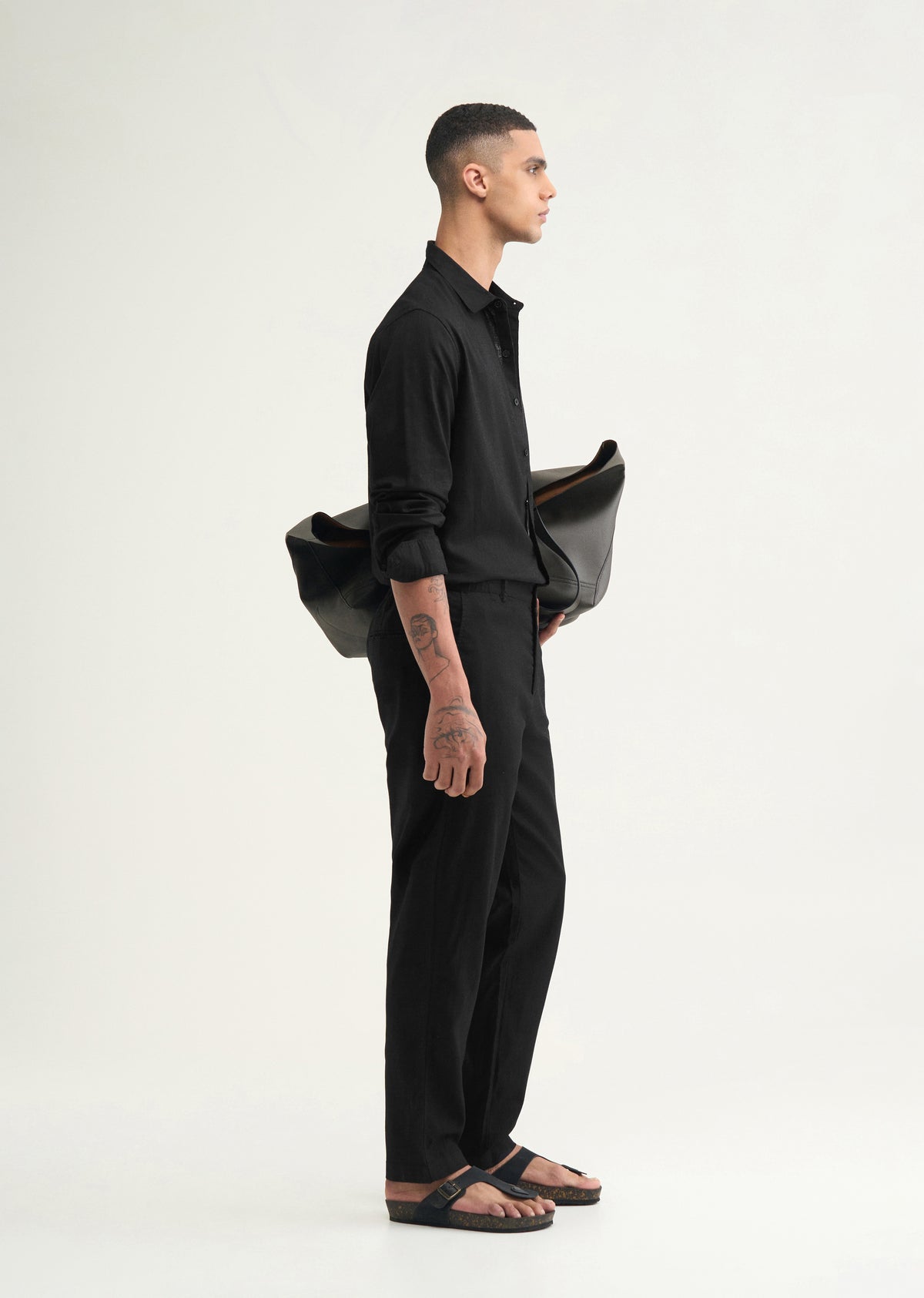 Black Semi-Elasticated Trouser