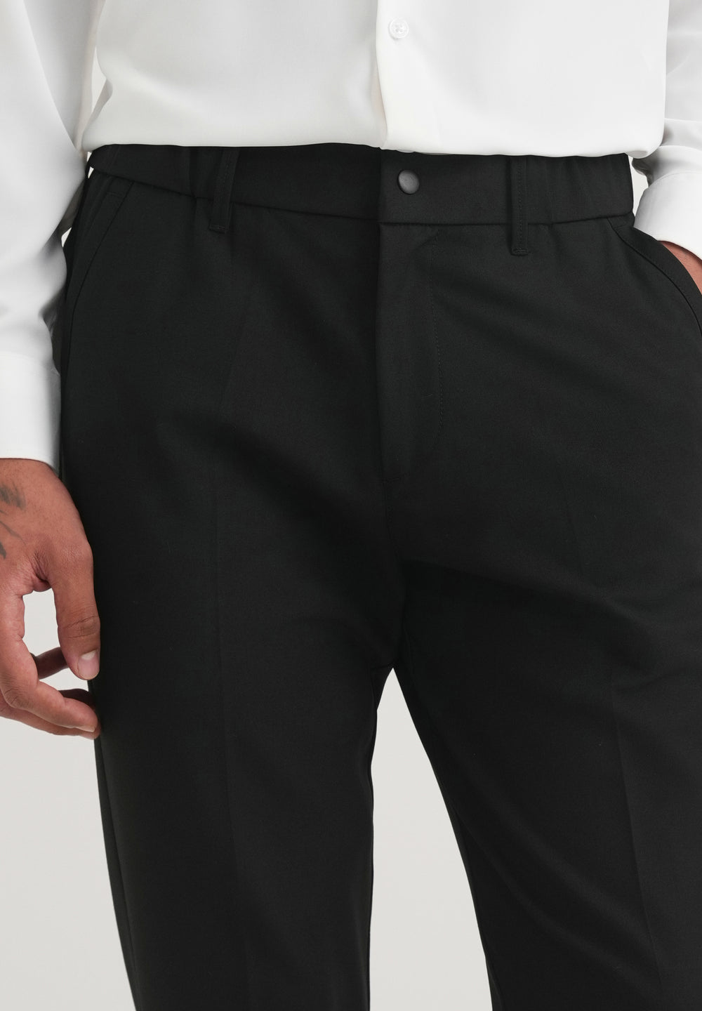 Black Semi-Elasticated Trouser