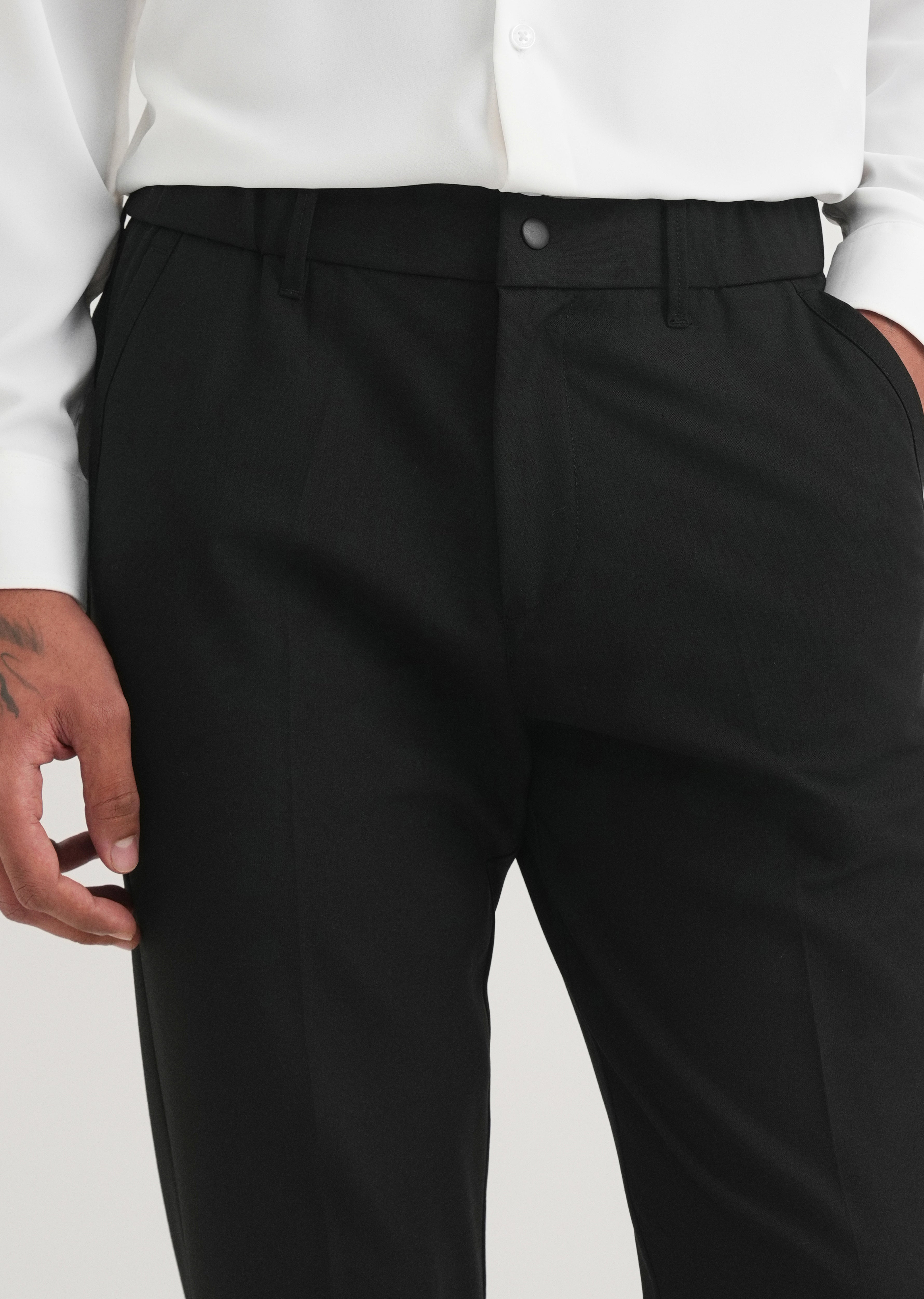 Black Semi-Elasticated Trouser