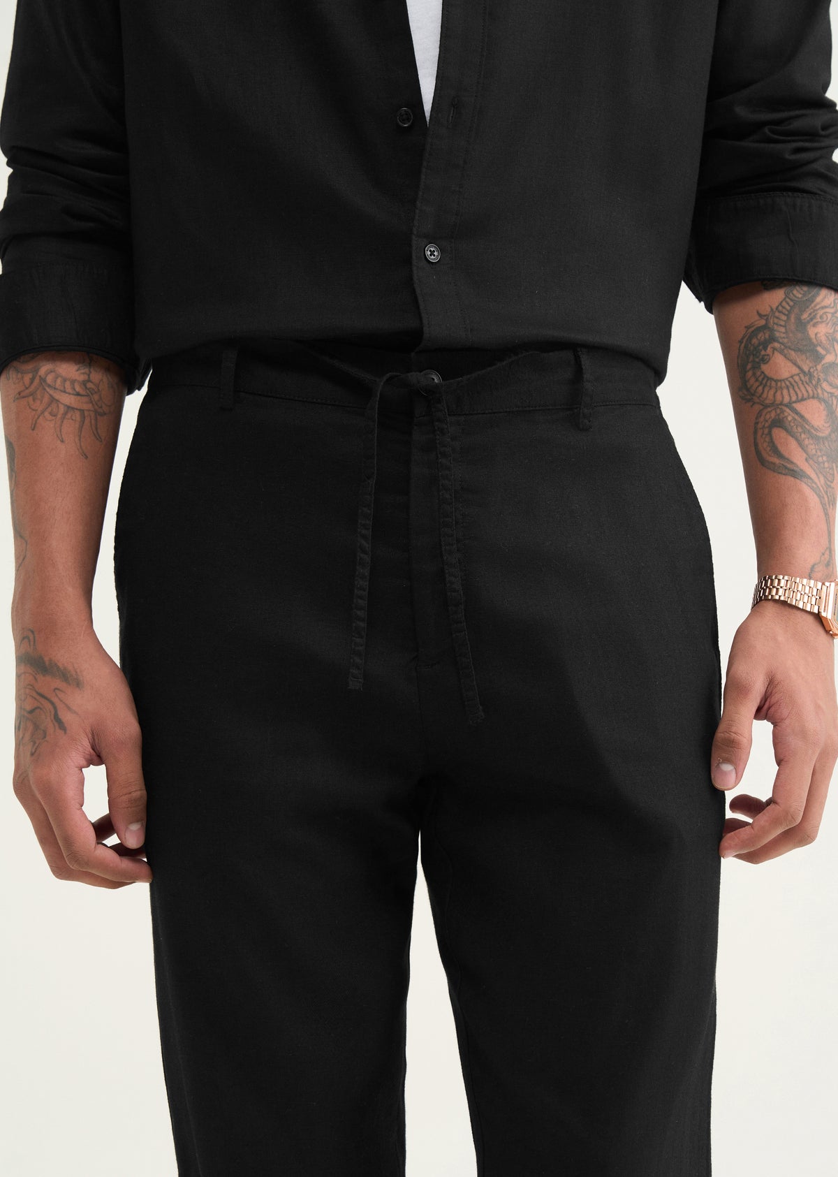 Black Semi-Elasticated Trouser