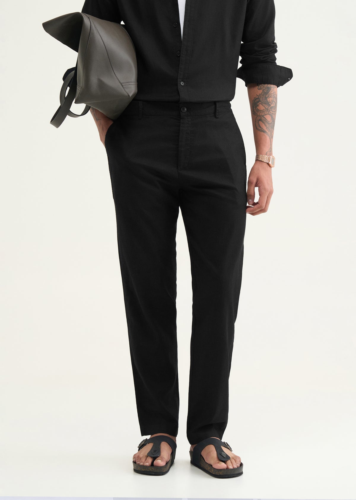 Black Semi-Elasticated Trouser