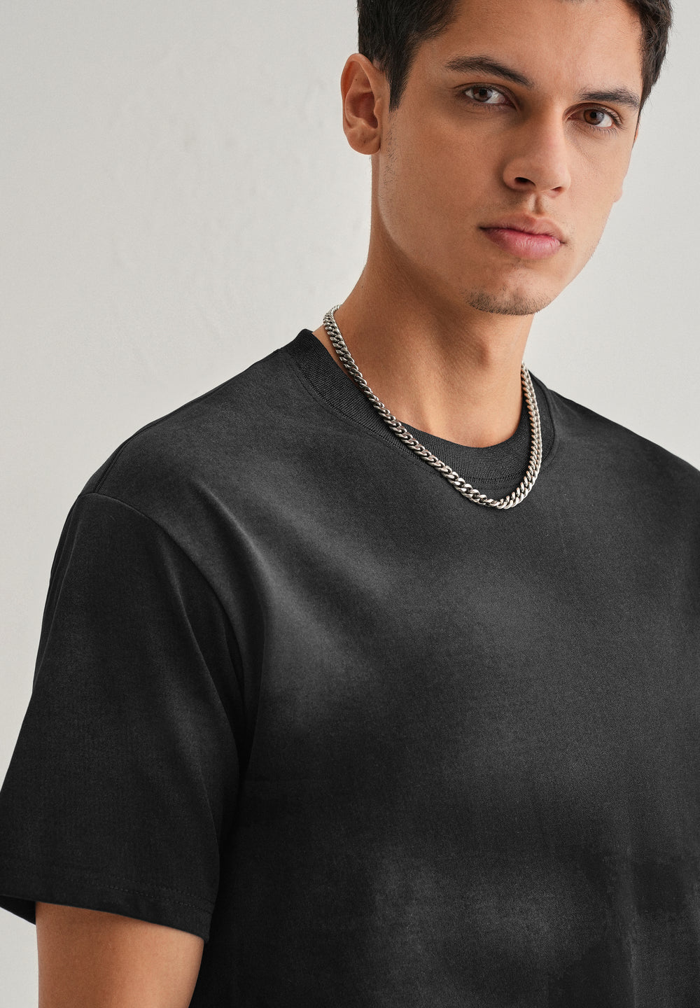 Black Smudge Wash Oversized T-shirt