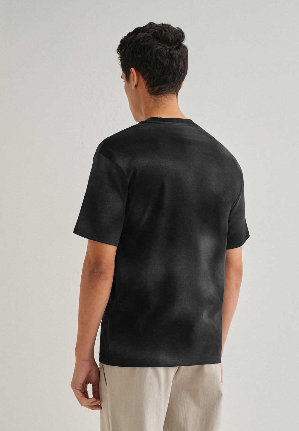 Black Smudge Wash Oversized T-shirt