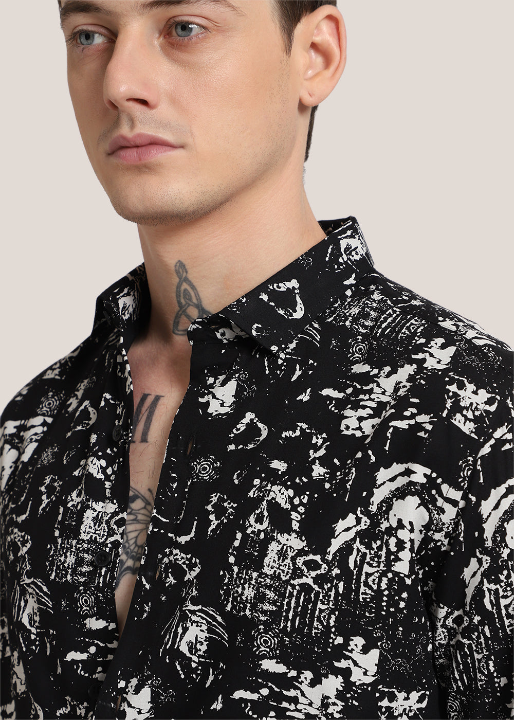 Black Abstract Printed shirt