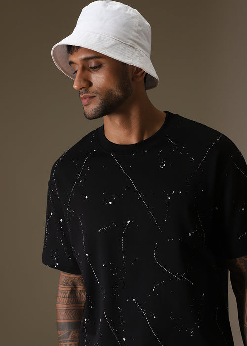 Black Splatter Oversized T-shirt