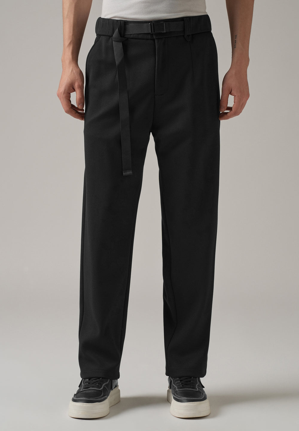 Black Stretch Elasticated Pant