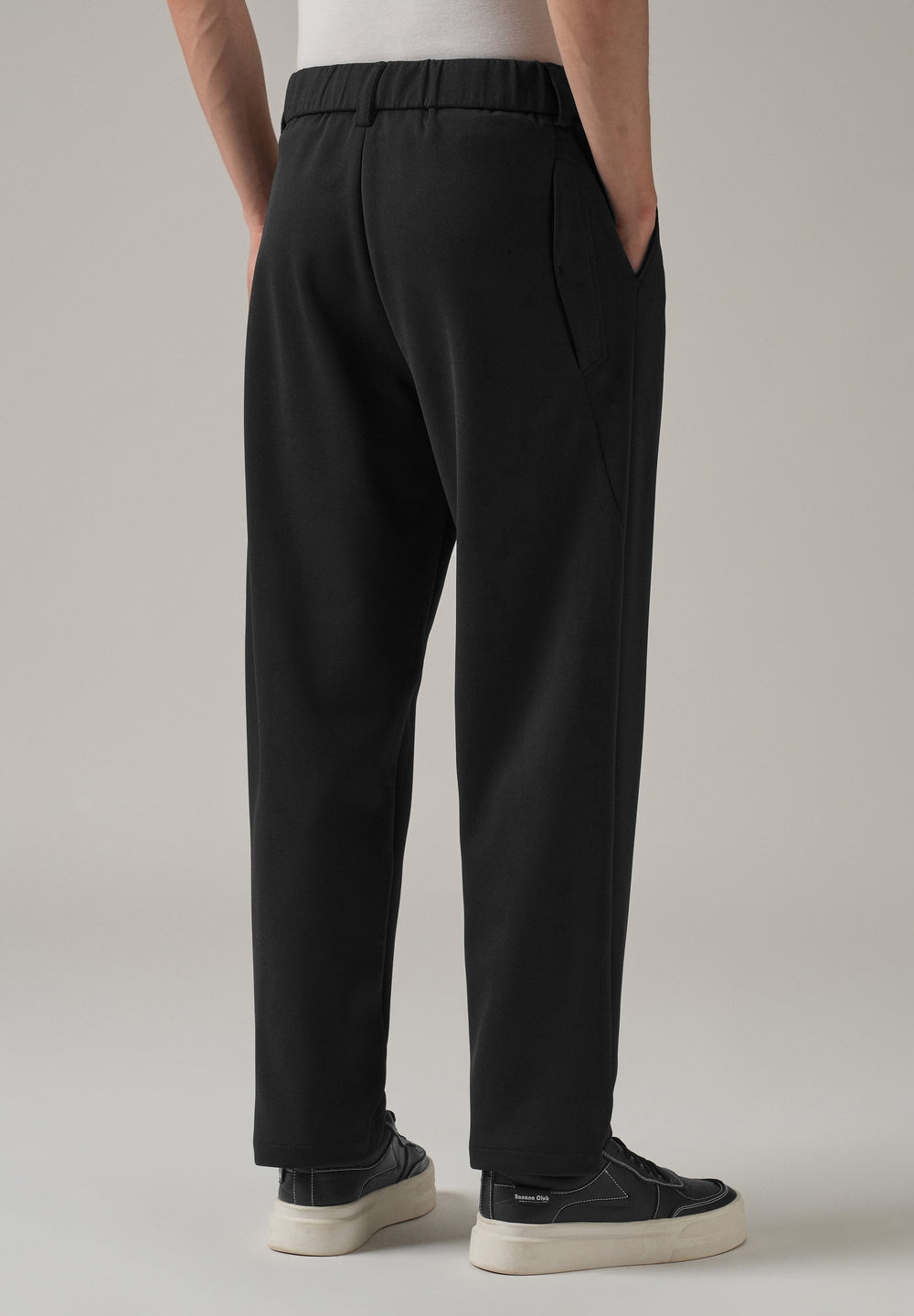Black Stretch Elasticated Pant