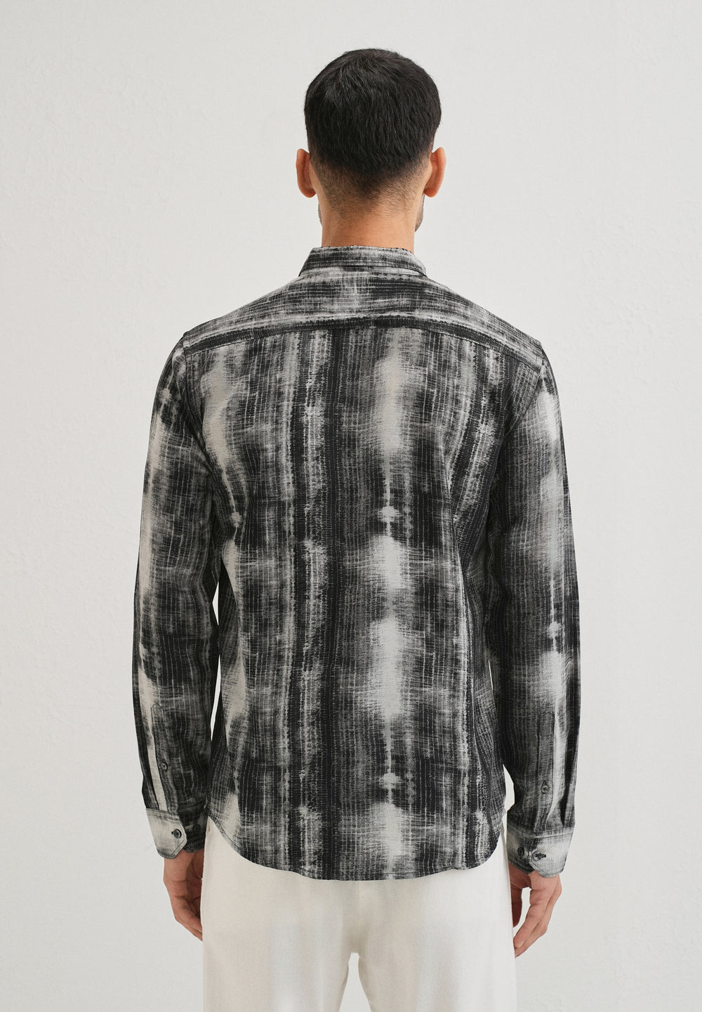 Black Stripe Abstract Printed Shirt