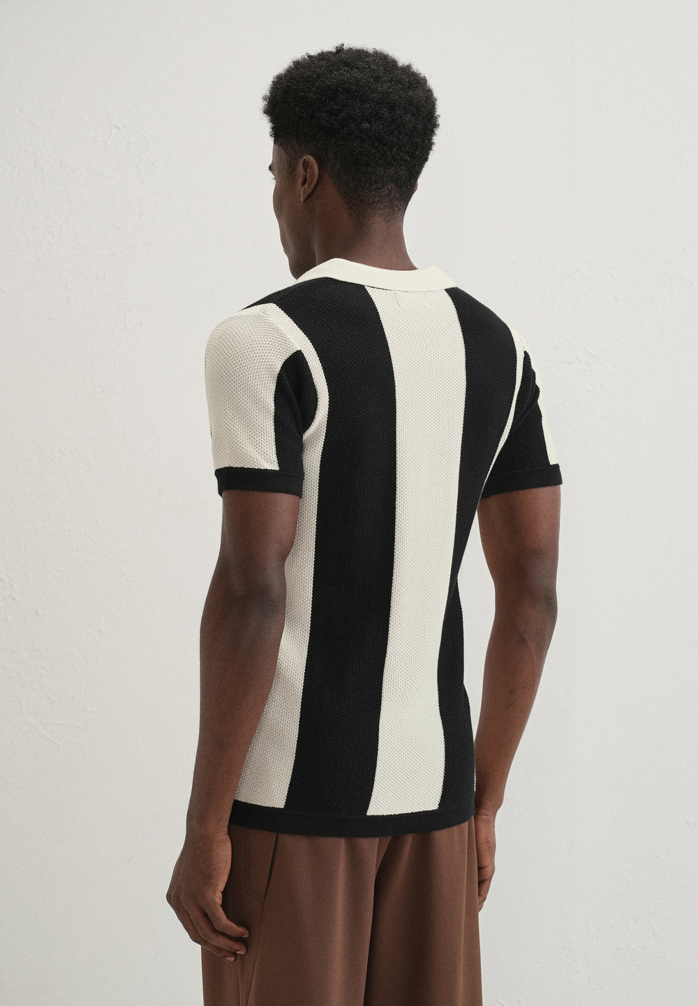 Black Stripe Knitted Shirt
