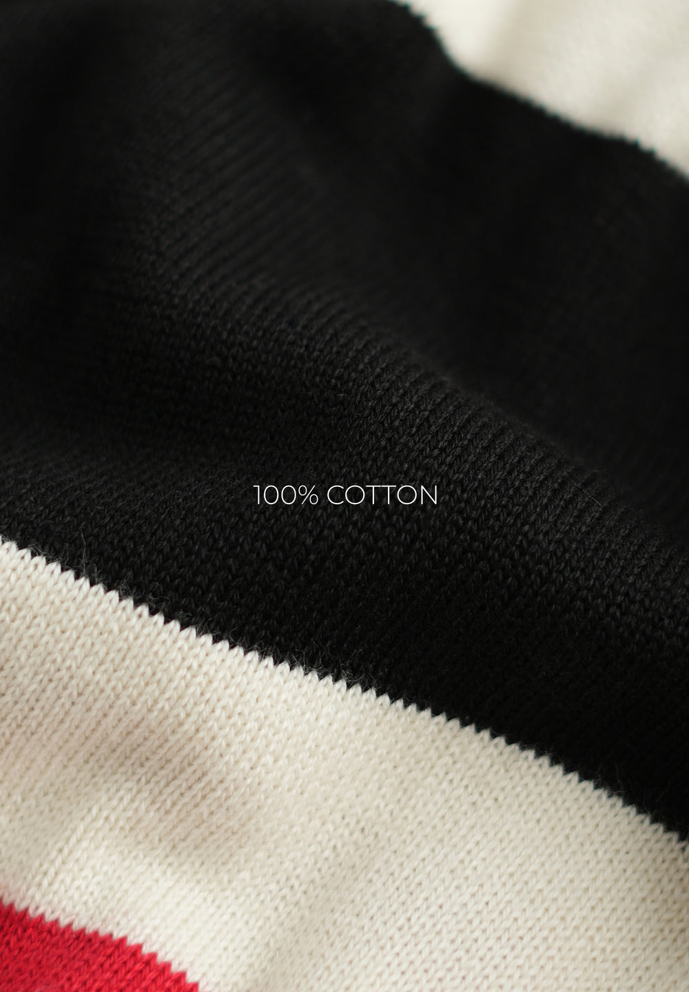 Black Striped Knitted Polo