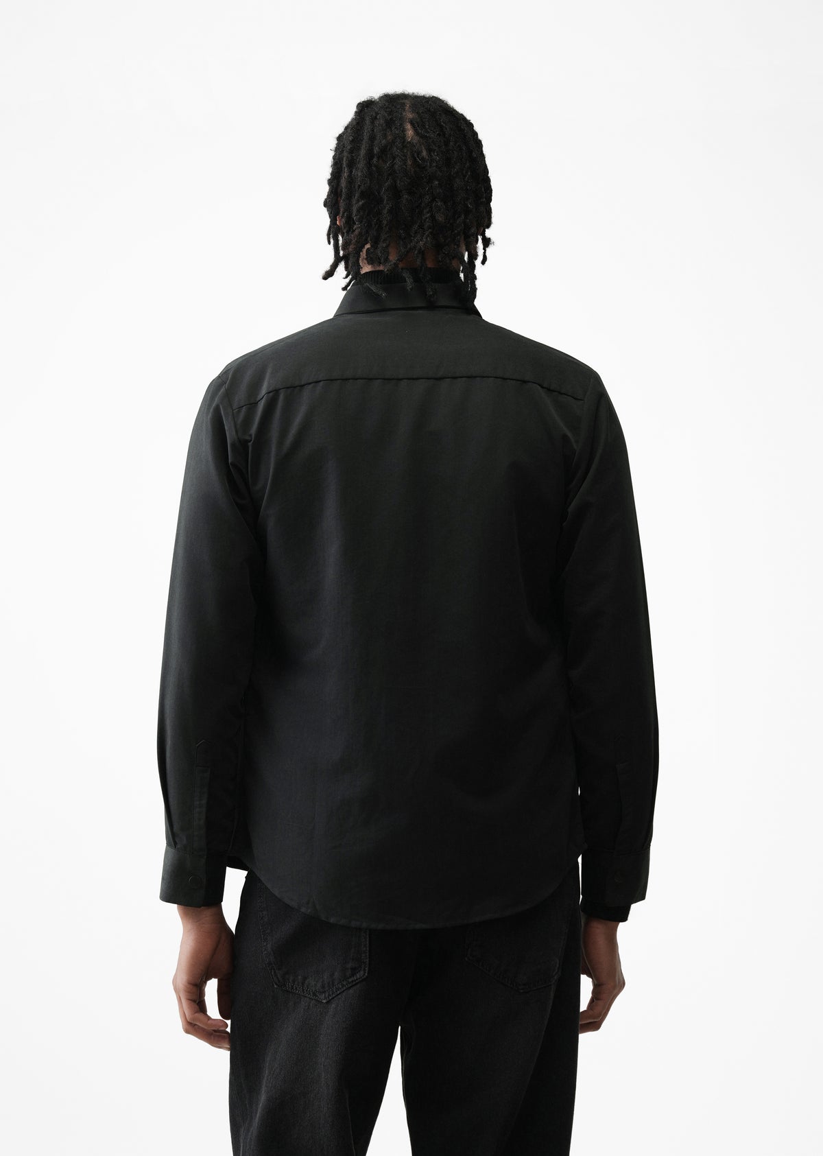 Black Suede-Touch Utility Shacket