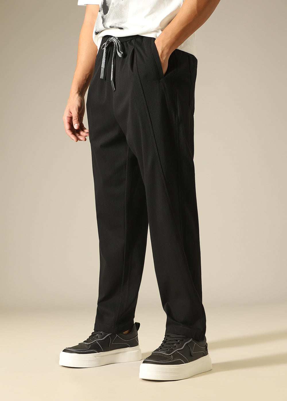 Black Relaxed Fit Trouser