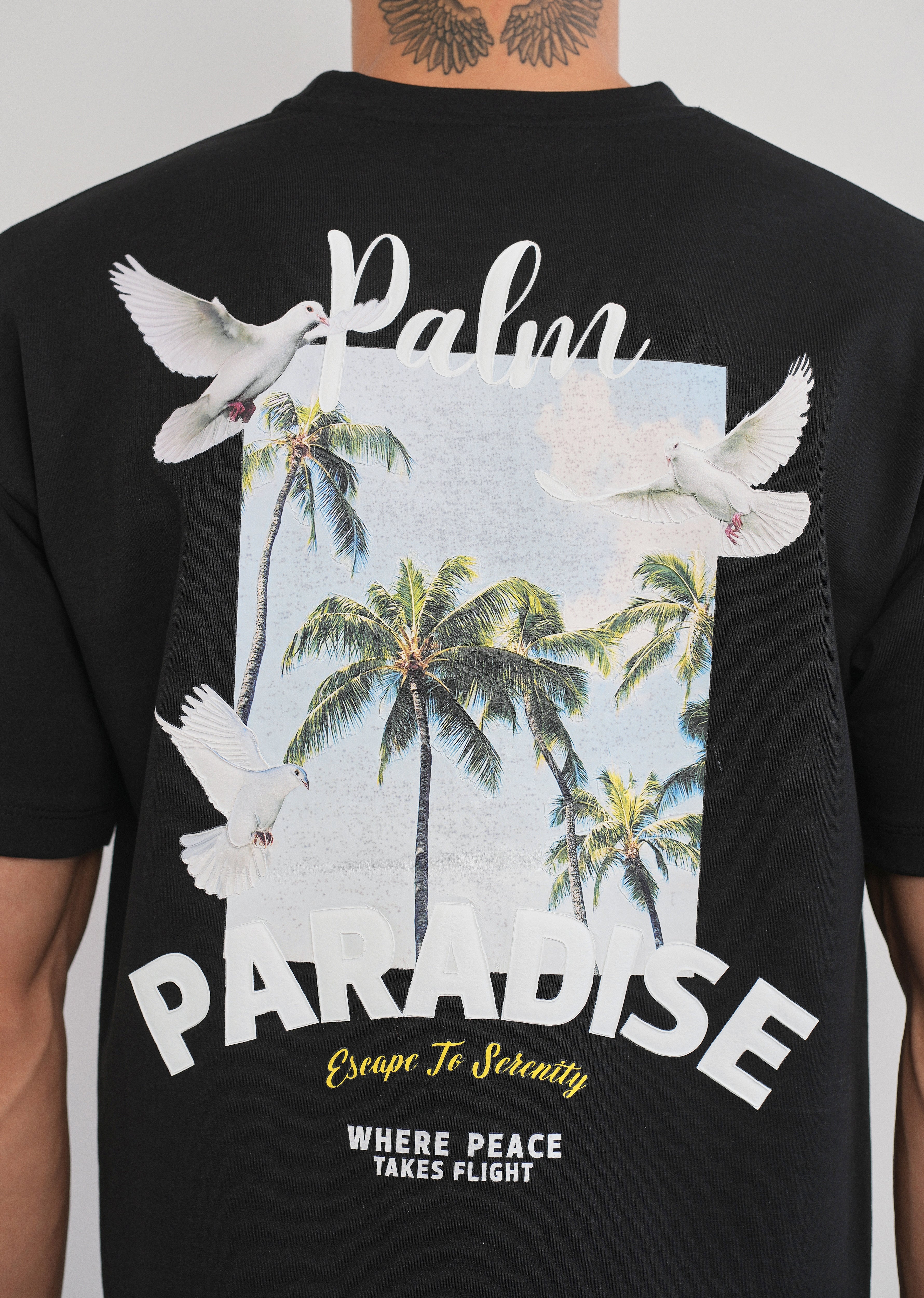 Black Paradise Graphic Print T-shirt