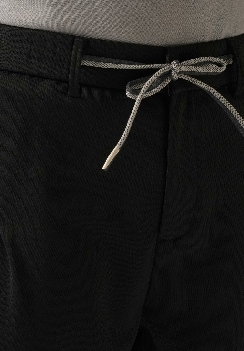 Black Textured Stretch Pant