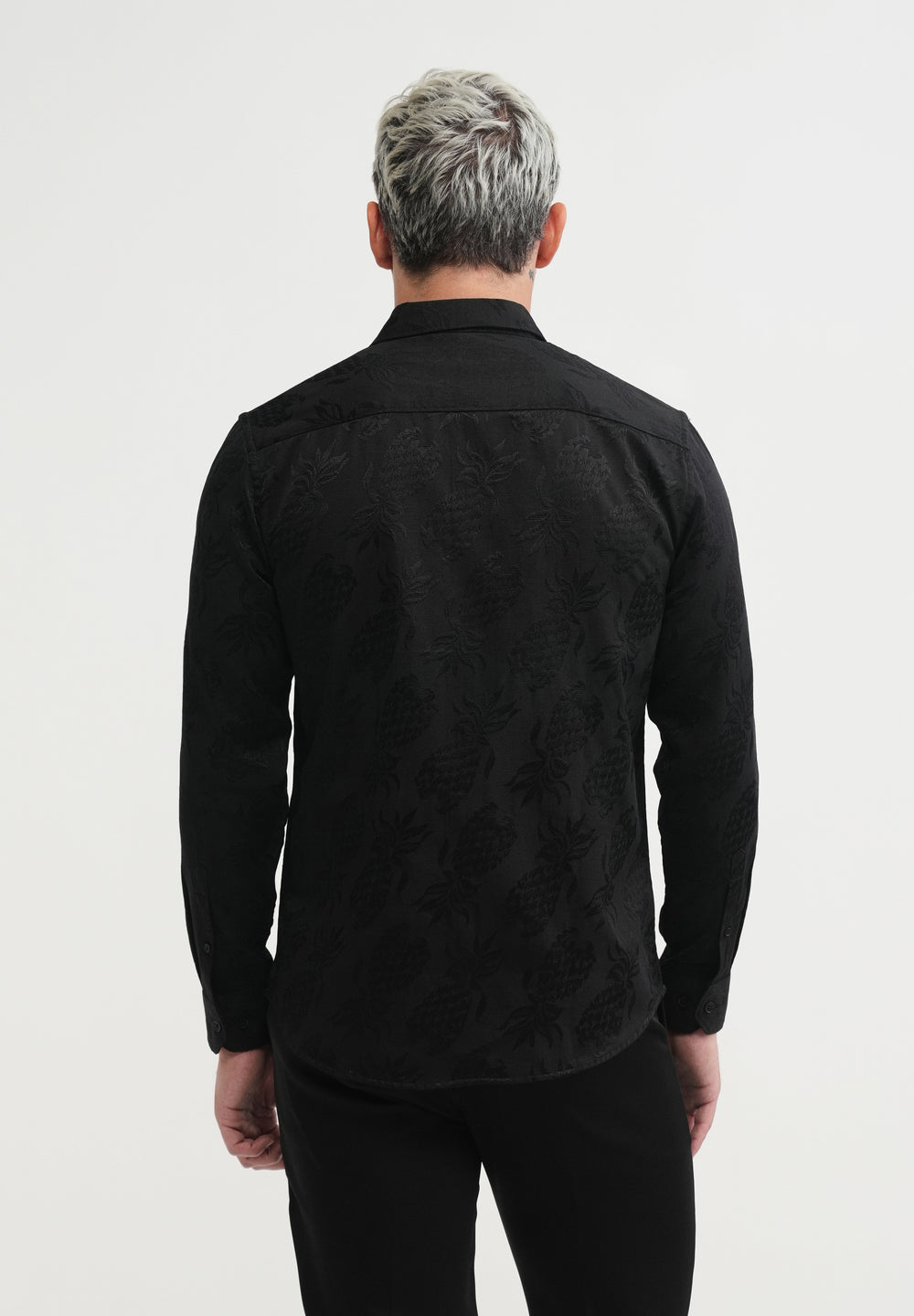 Black Tropical Jacquard Shirt