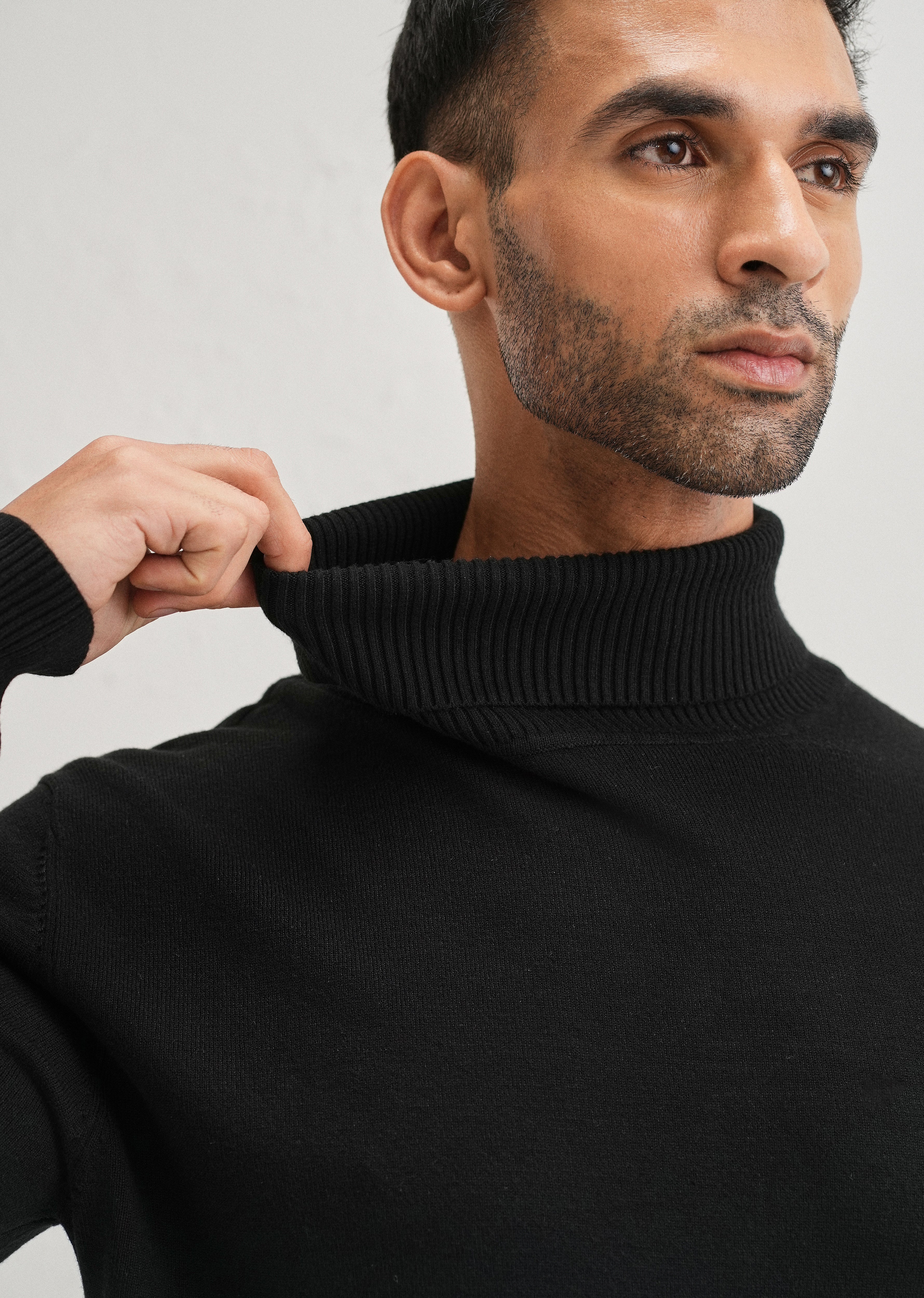 Black Turtle-Neck Sweater