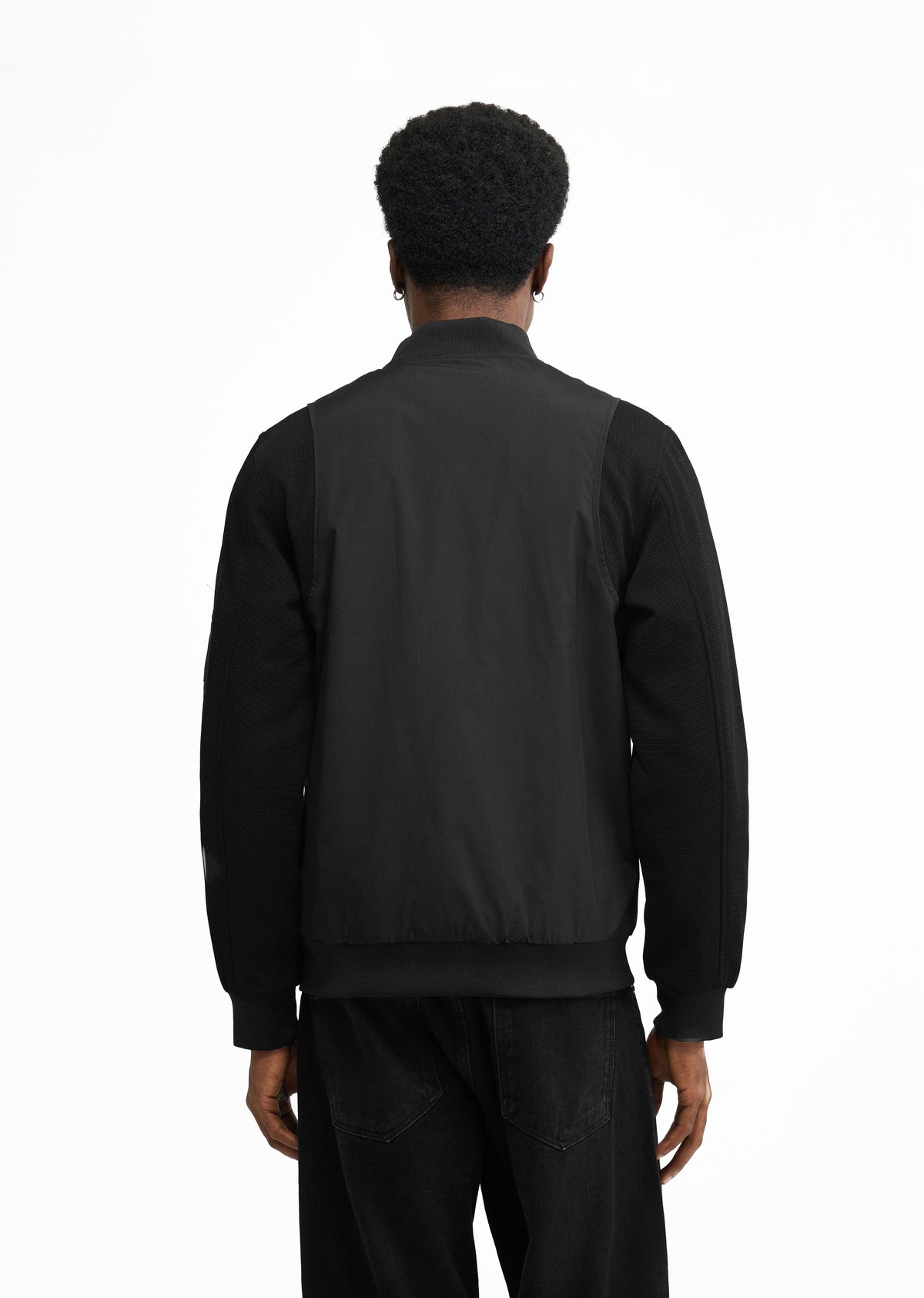 Black Utility Bomber Jacket