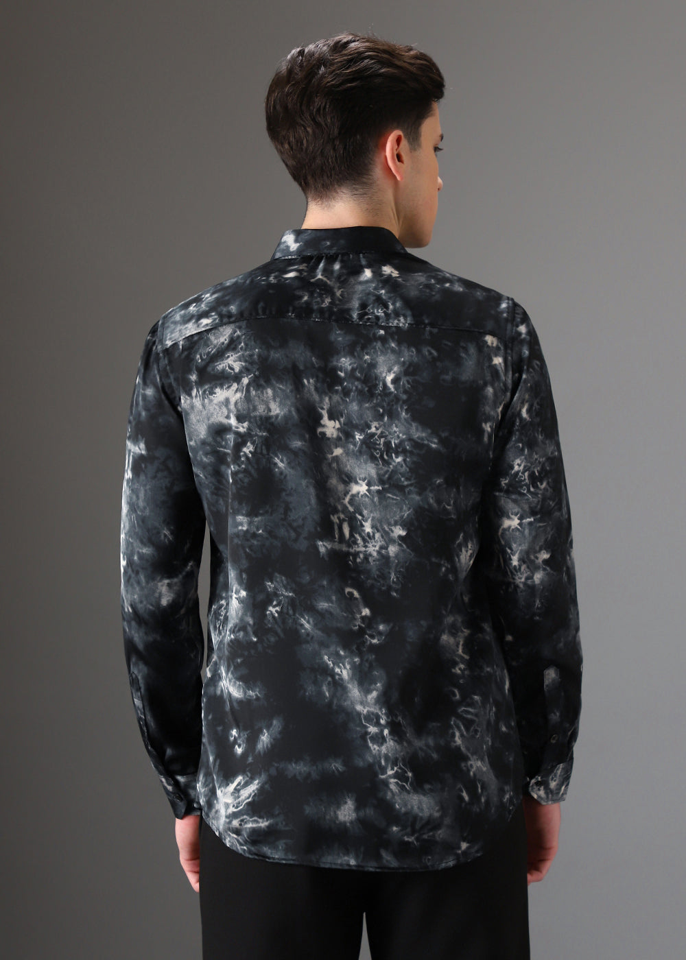 Black Wash Abstract Printed Shirt