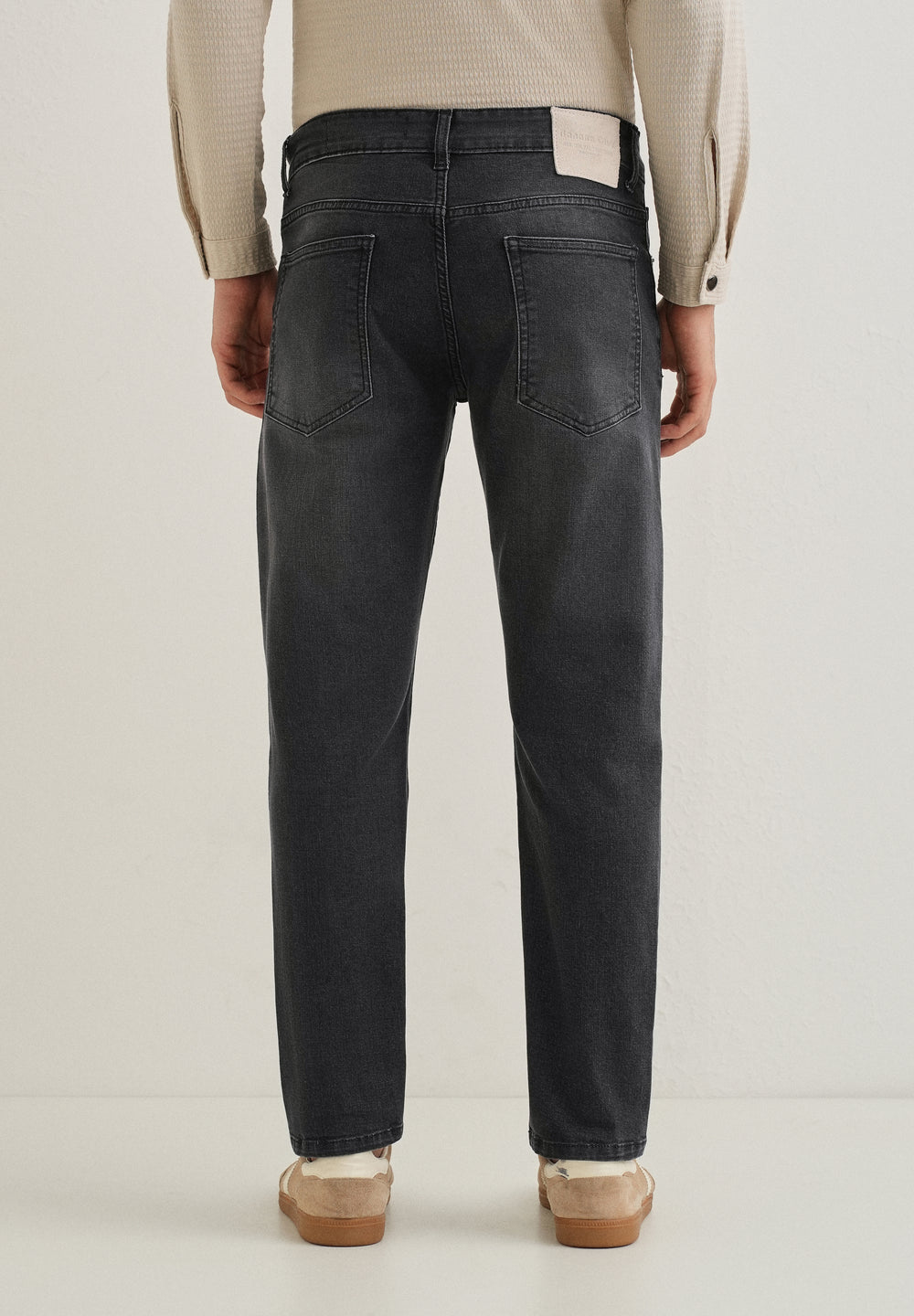 Black Wash Carrot Fit Jeans