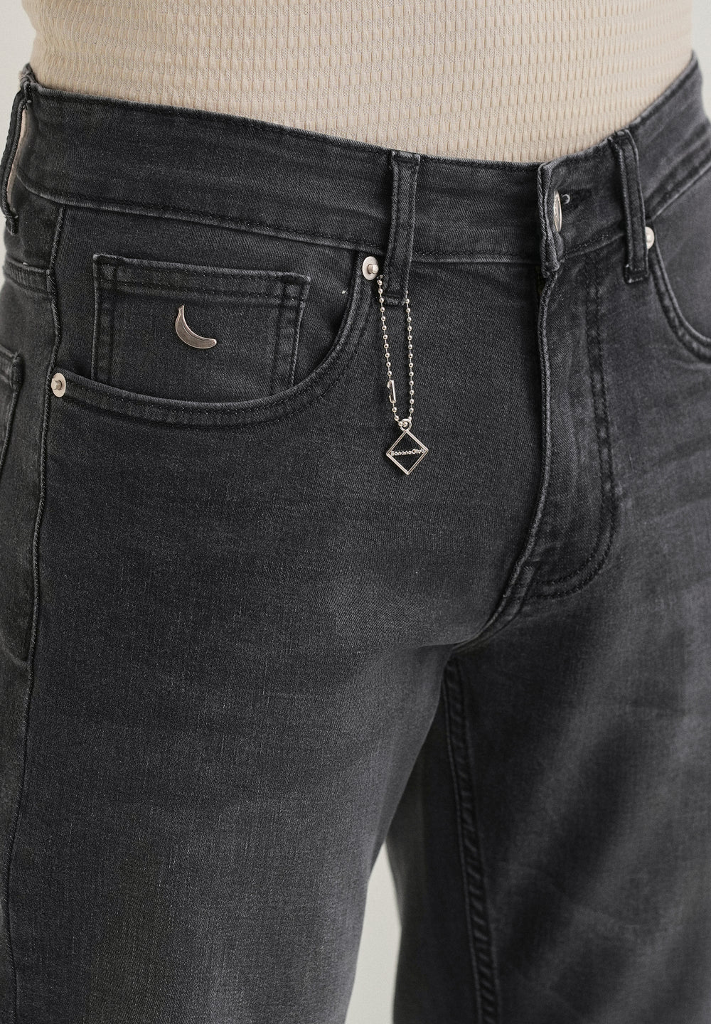 Black Wash Carrot Fit Jeans
