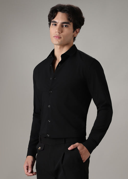 Black Wrinkle Free Shirt