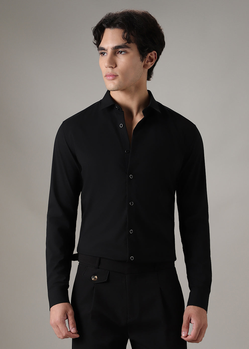 Black Wrinkle Free Shirt