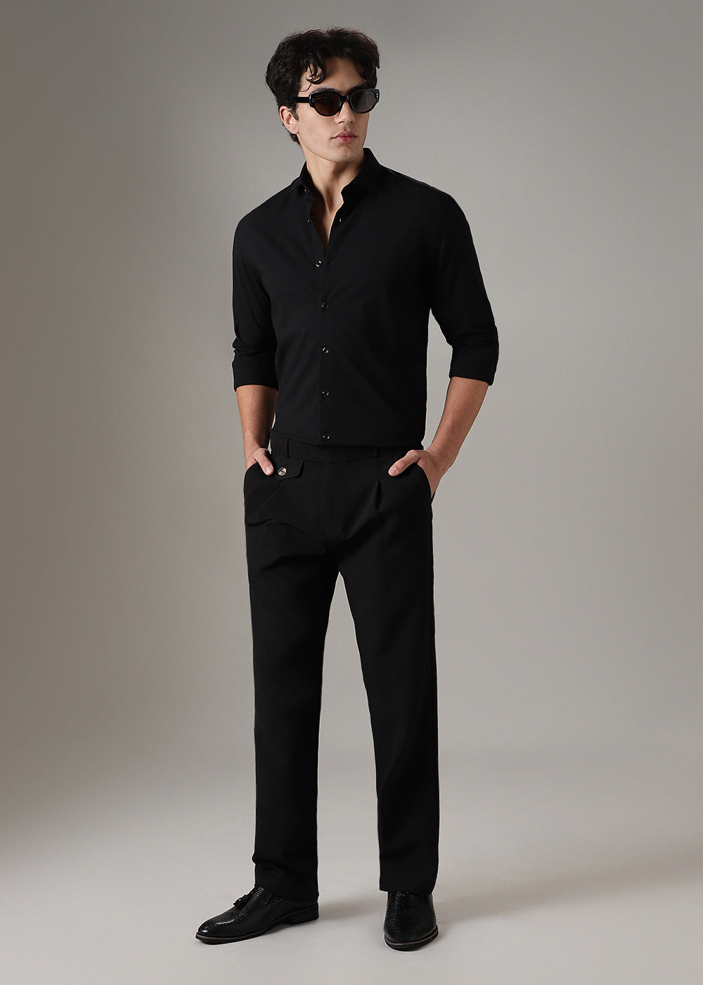 Black Wrinkle Free Shirt
