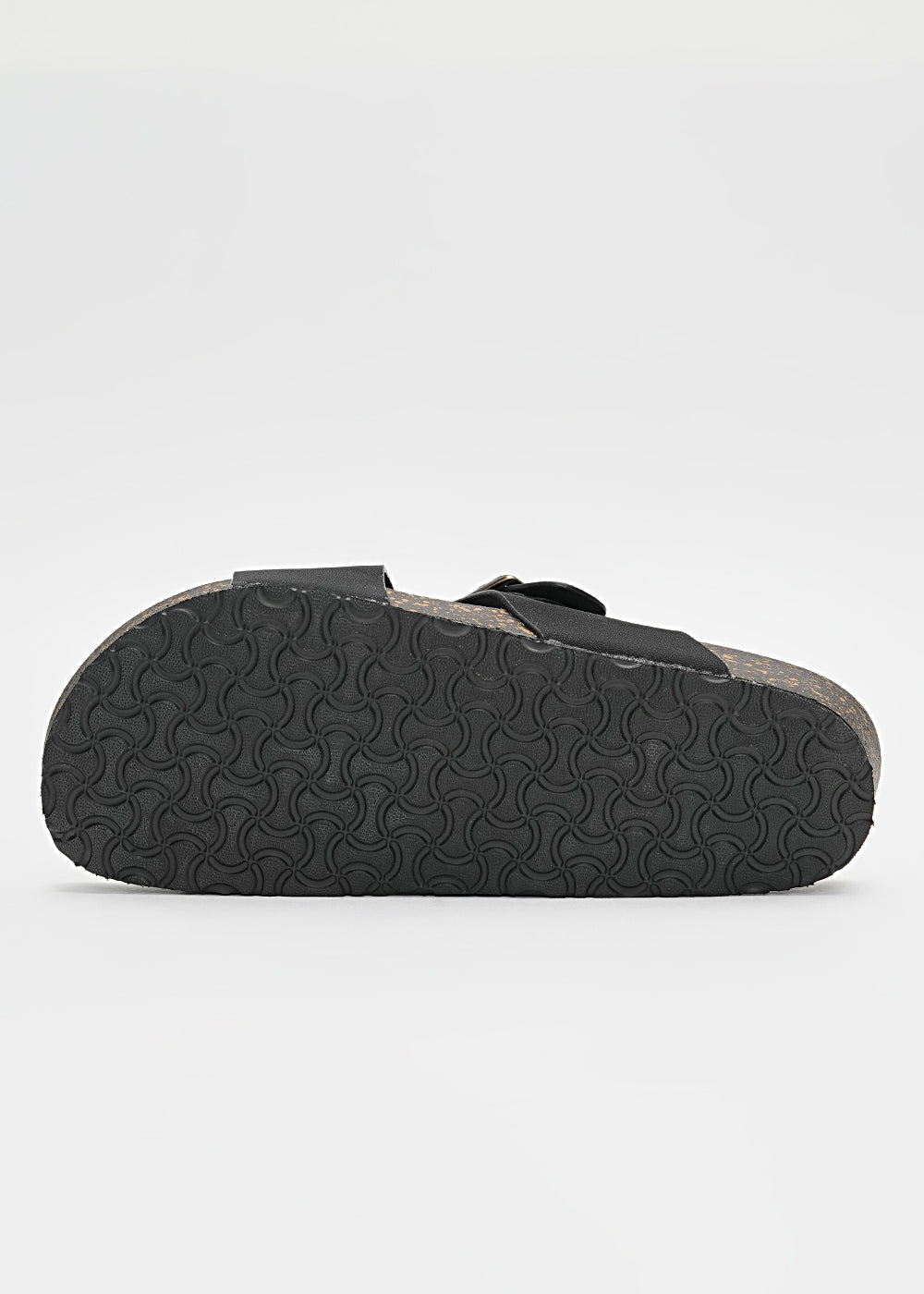 Black Adjustable Cross Strap Sandals