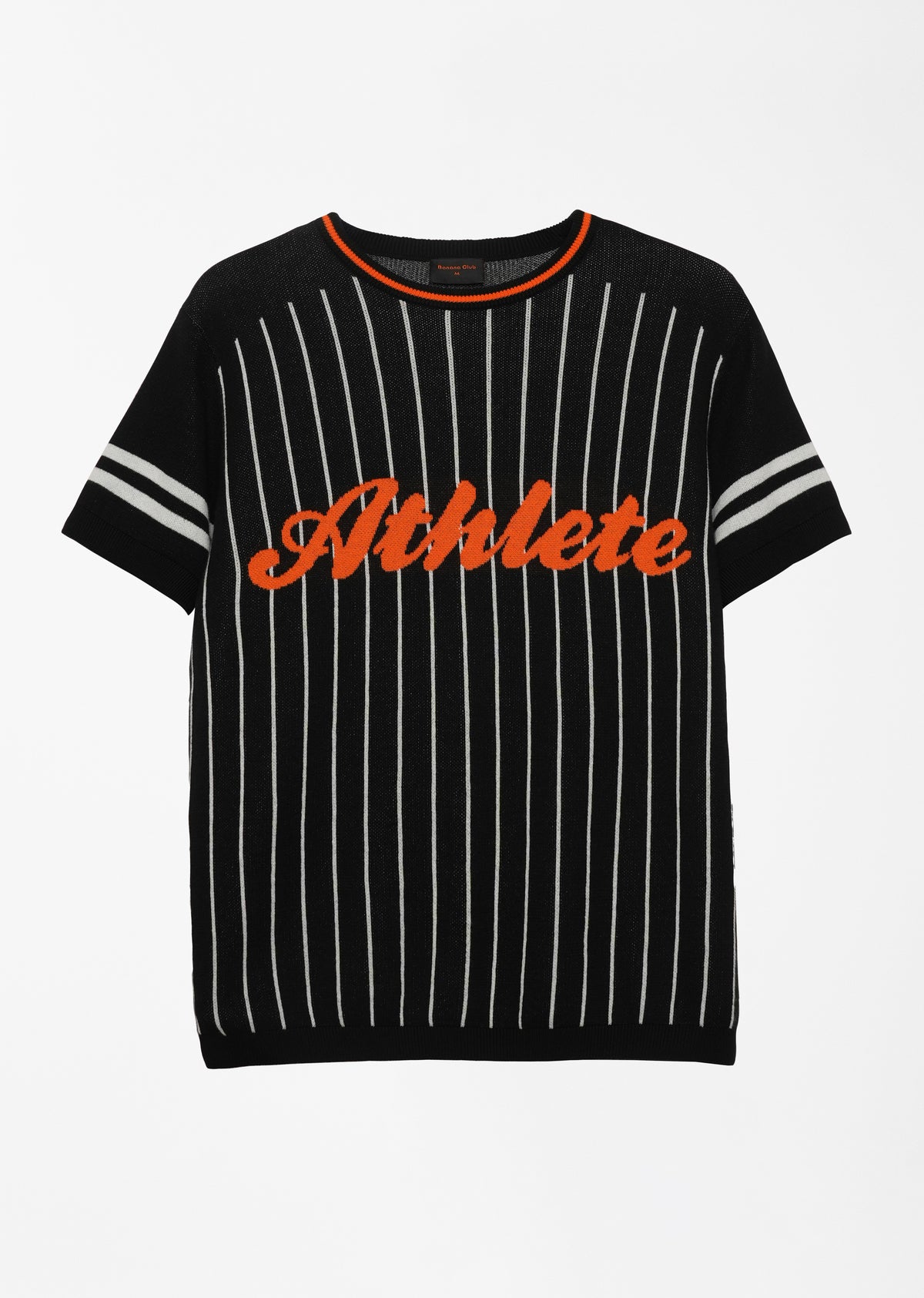 Black Athlete Jacquard Knit T-Shirt