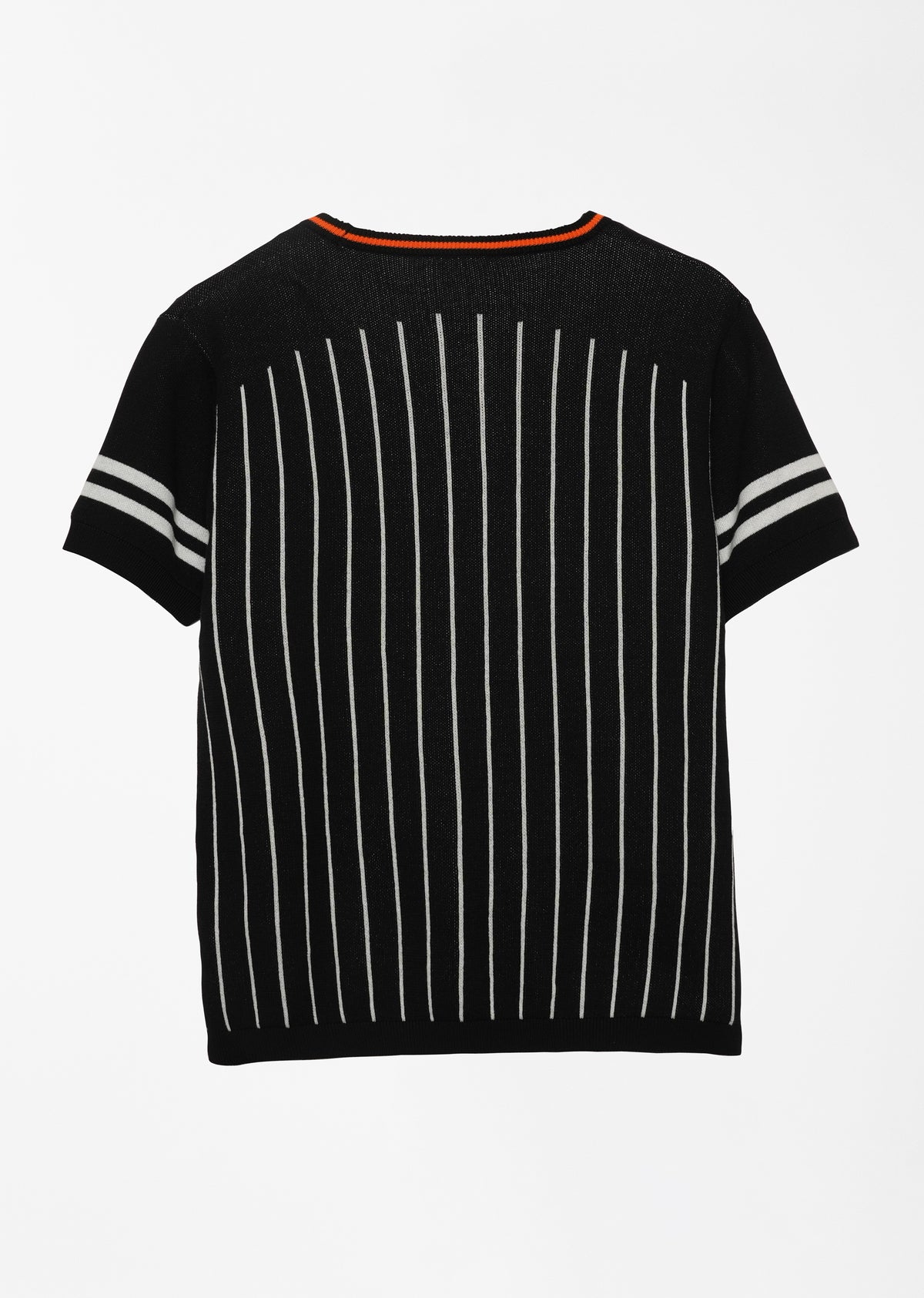 Black Athlete Jacquard Knit T-Shirt