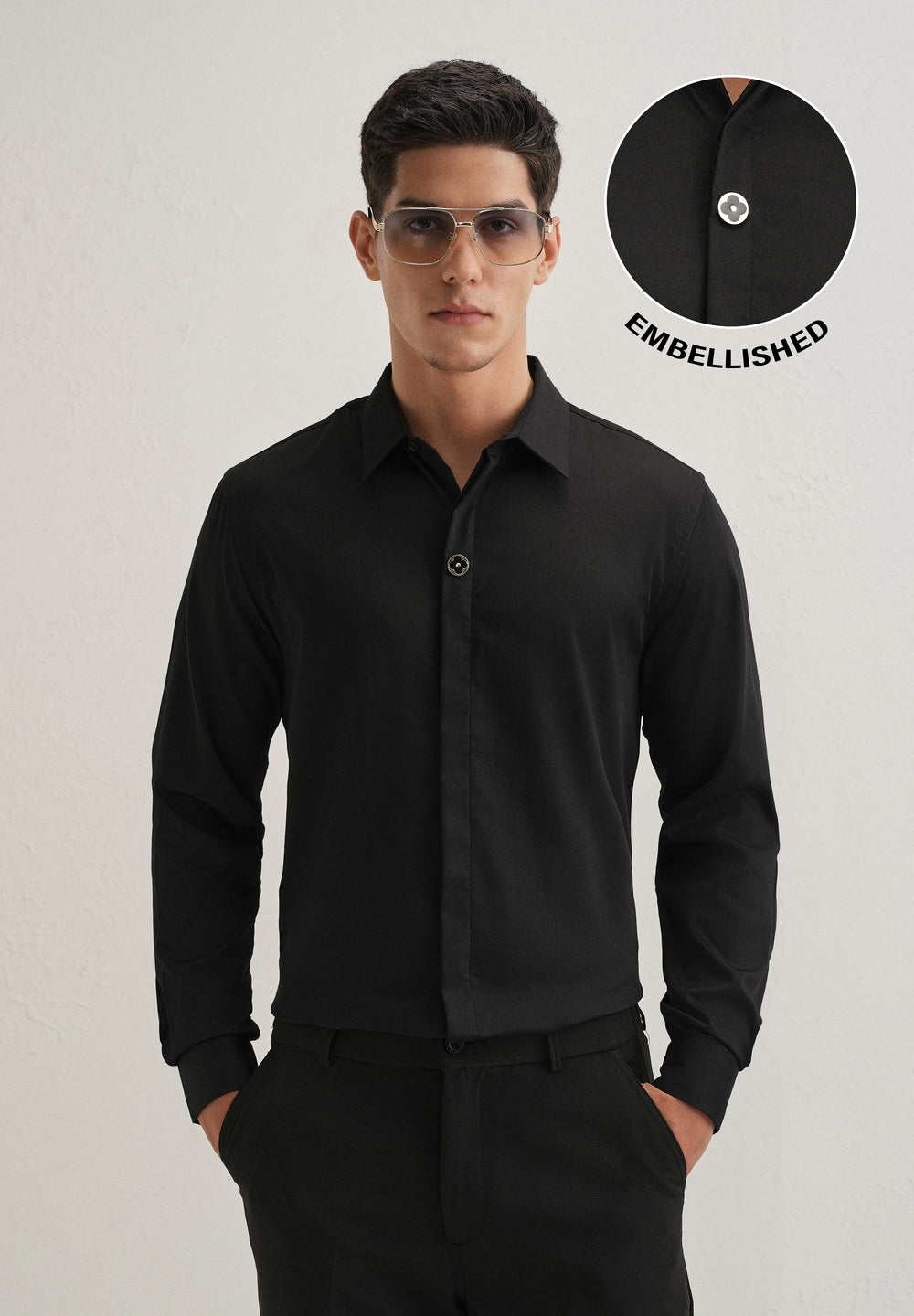 Black Clover Button Designer Shirt