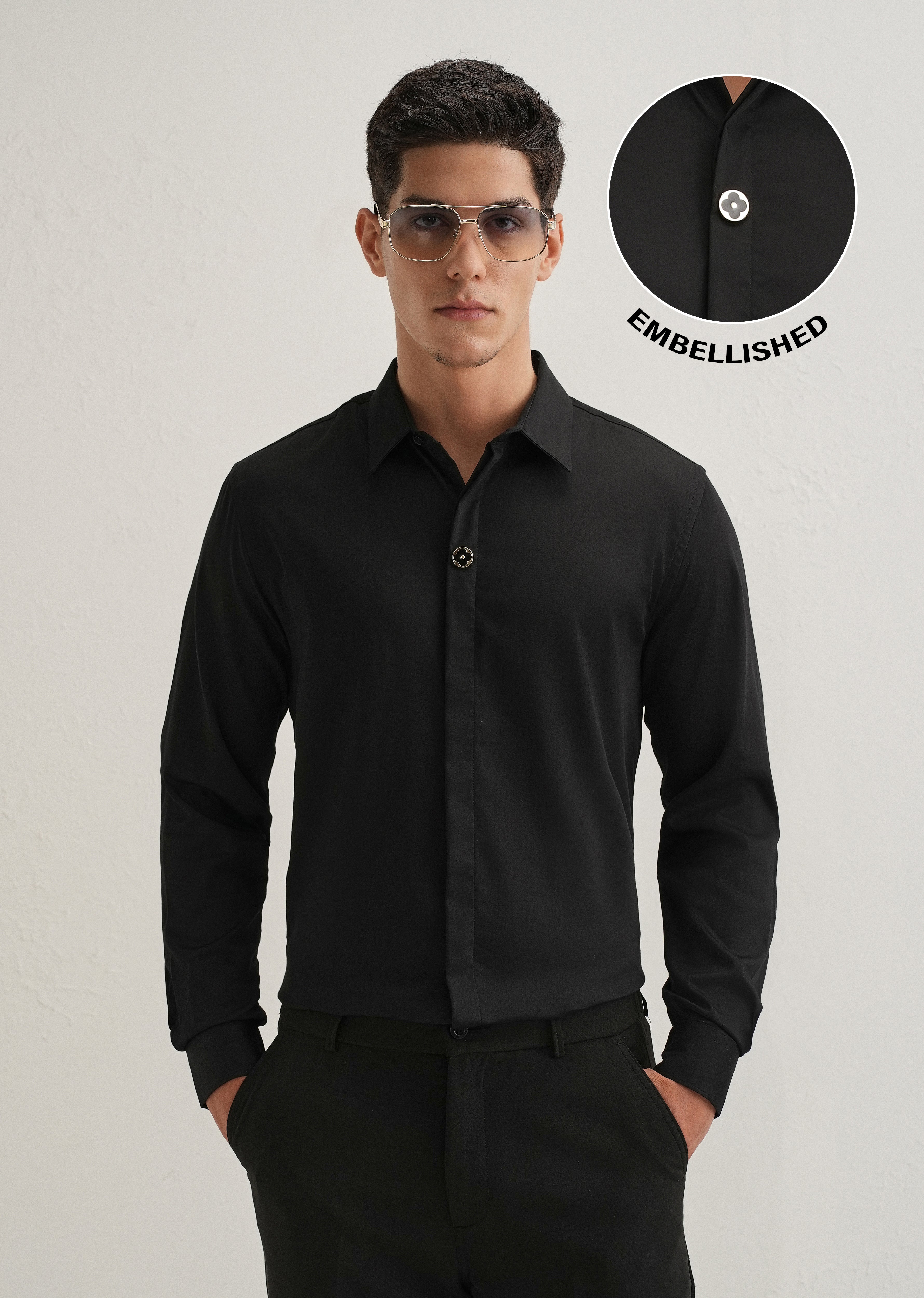 Black Clover Button Designer Shirt