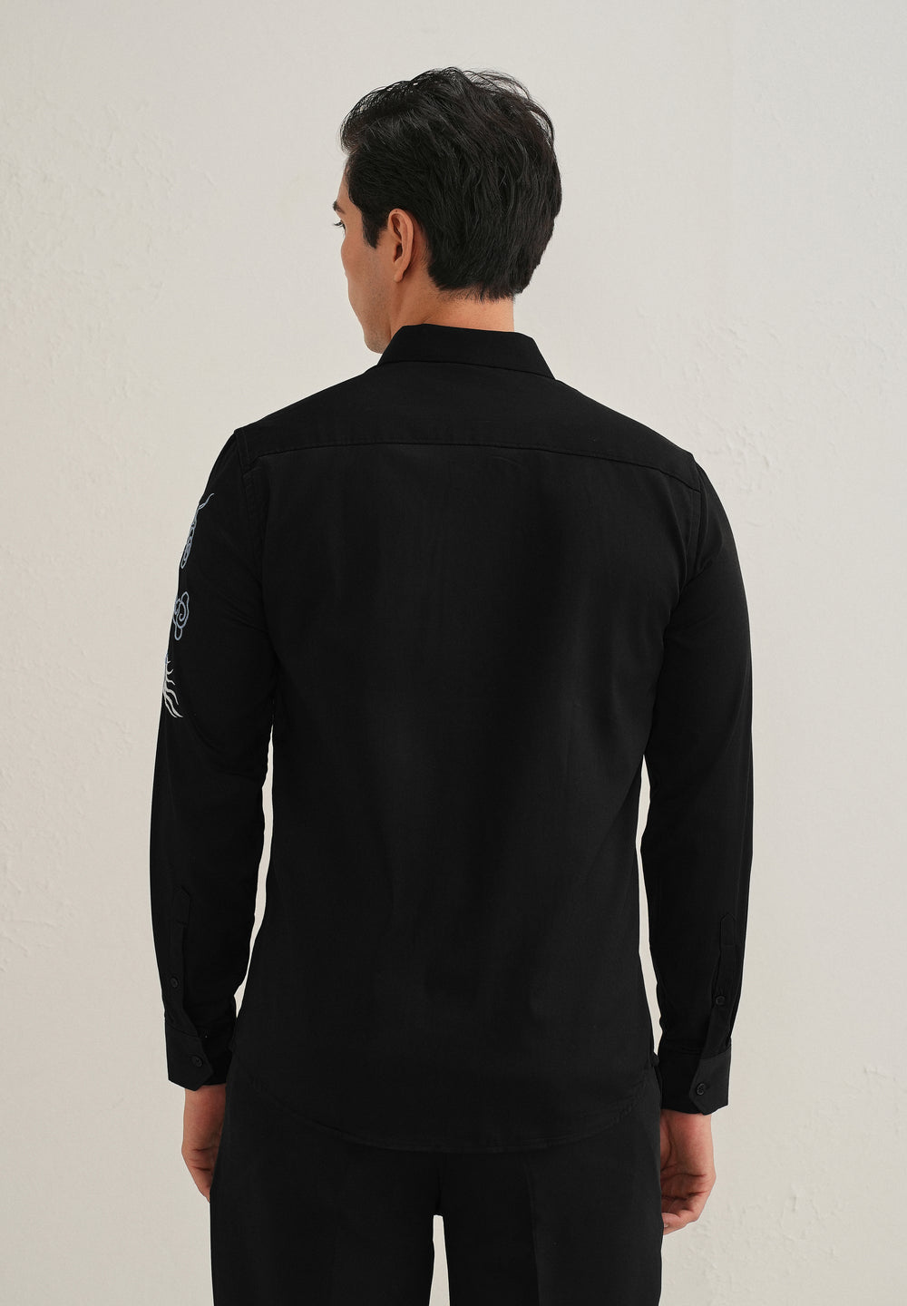 Black Dragon Embroidery Shirt