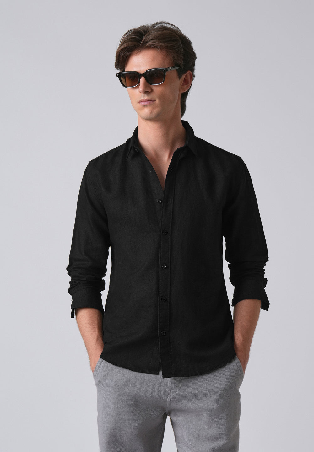 Black Linen Shirt