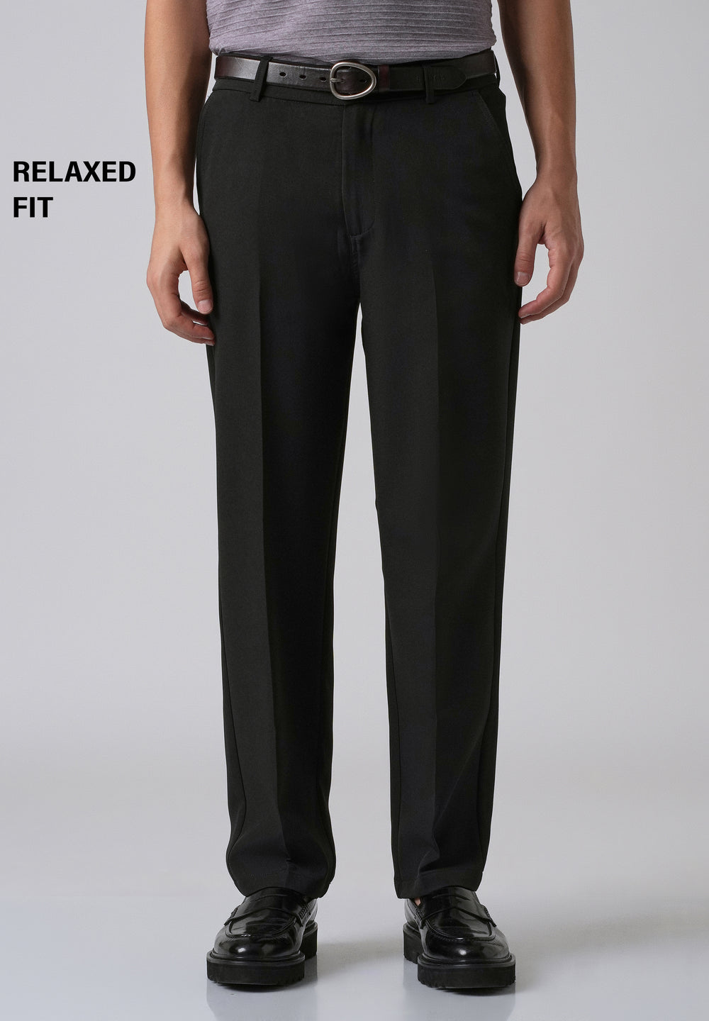 Black Relaxed Fit Trousers