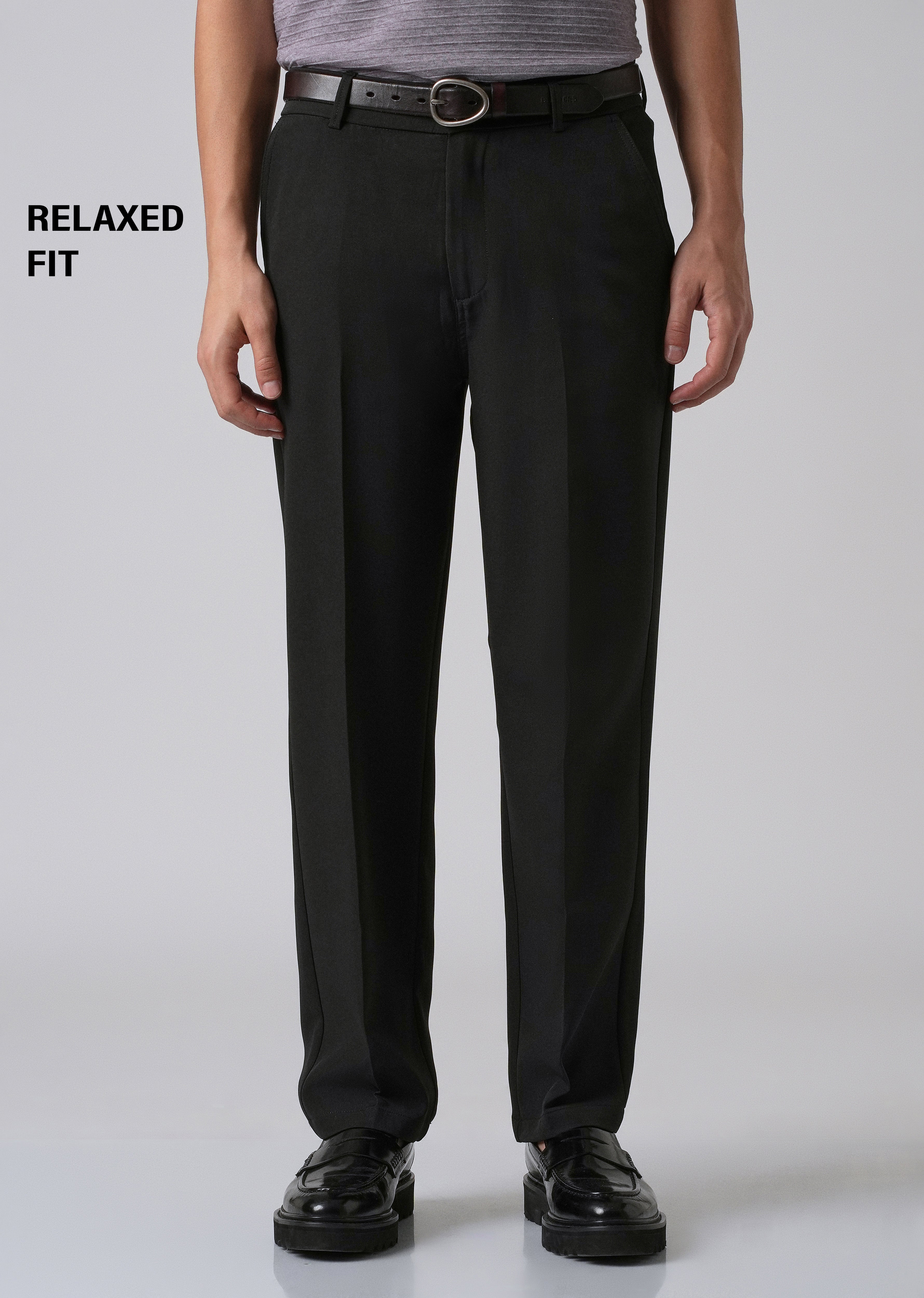 Black Relaxed Fit Trousers