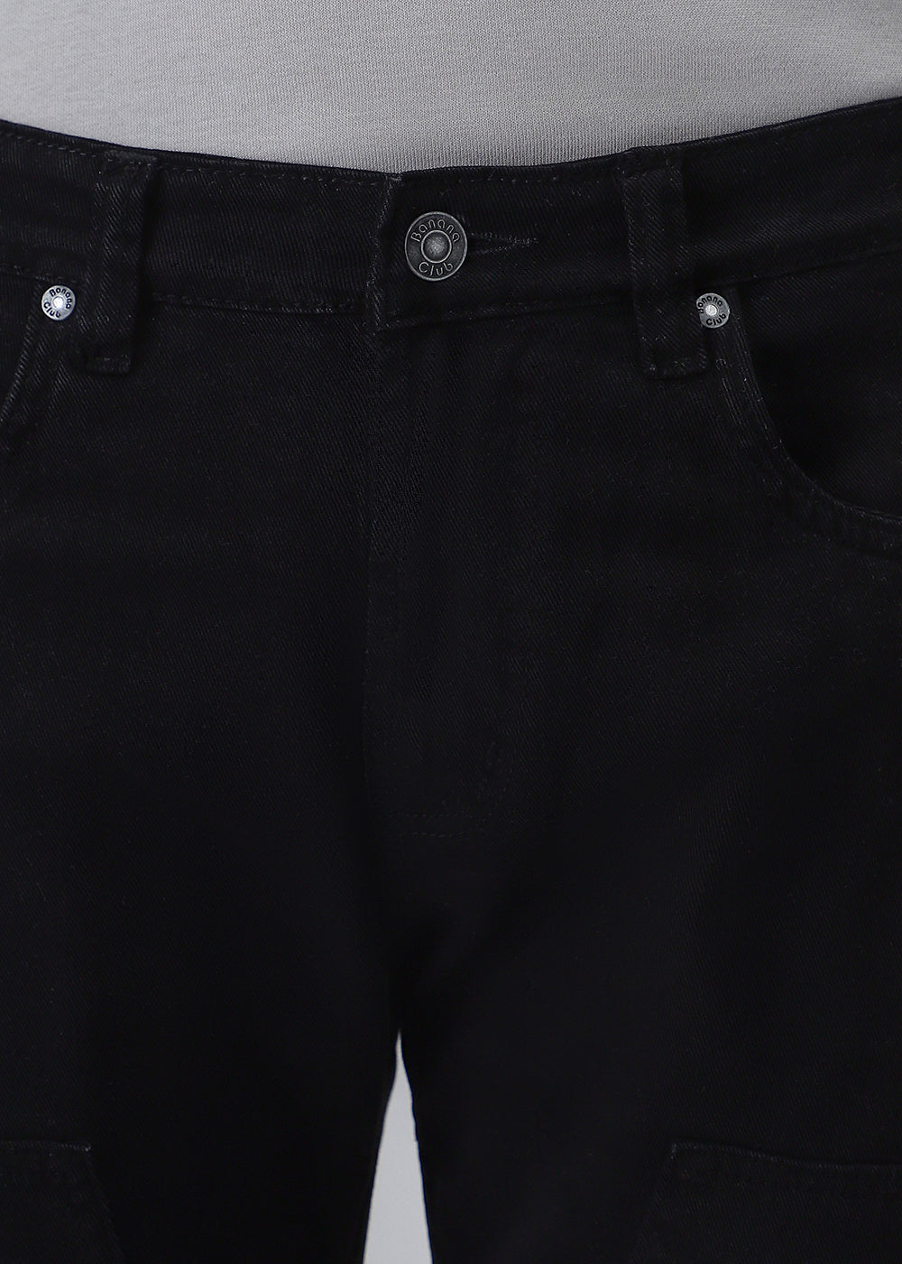 Black cargo denim