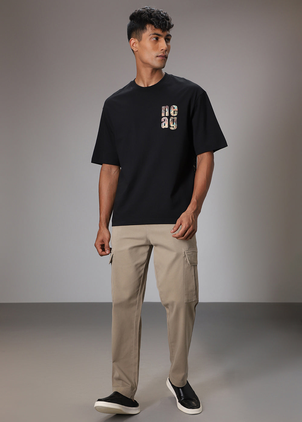 Bloomage Black Oversized T-shirt