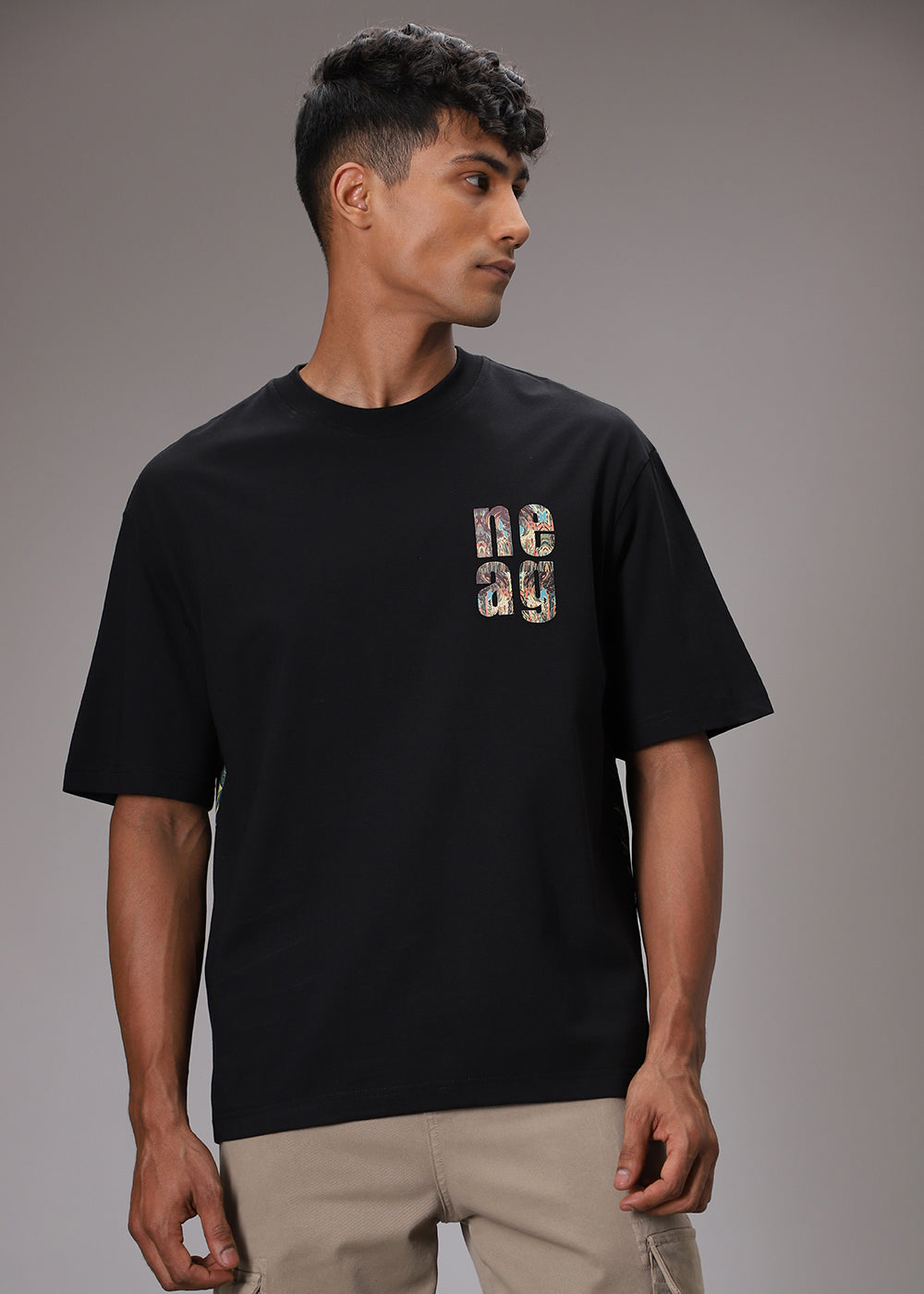 Bloomage Black Oversized T-shirt