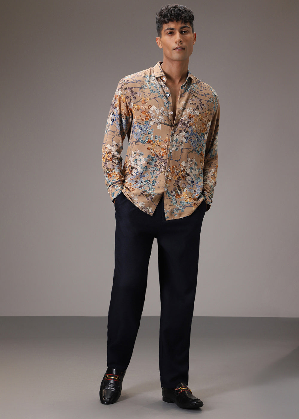 Blossom Beige Feather Shirt