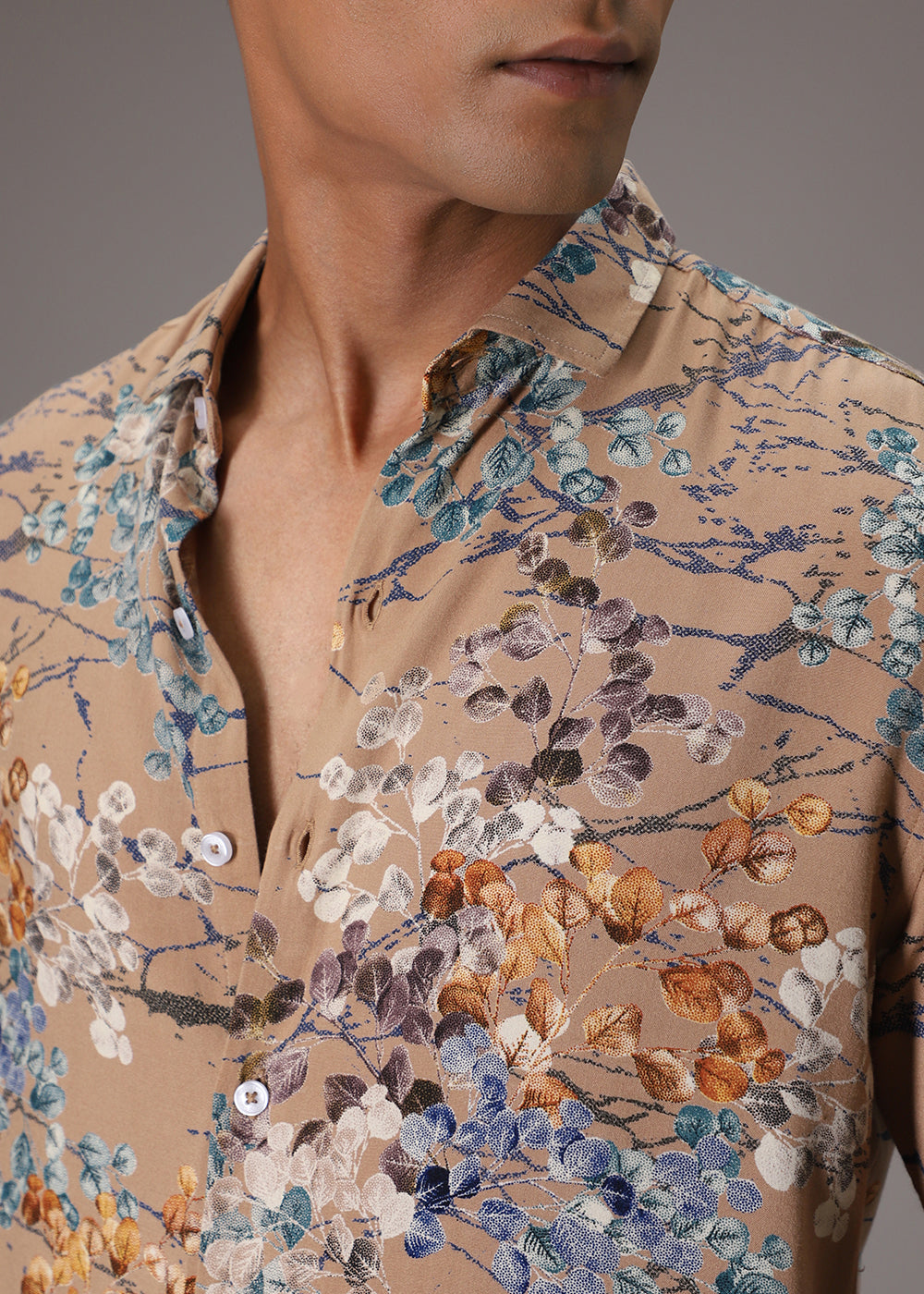Blossom Beige Feather Shirt