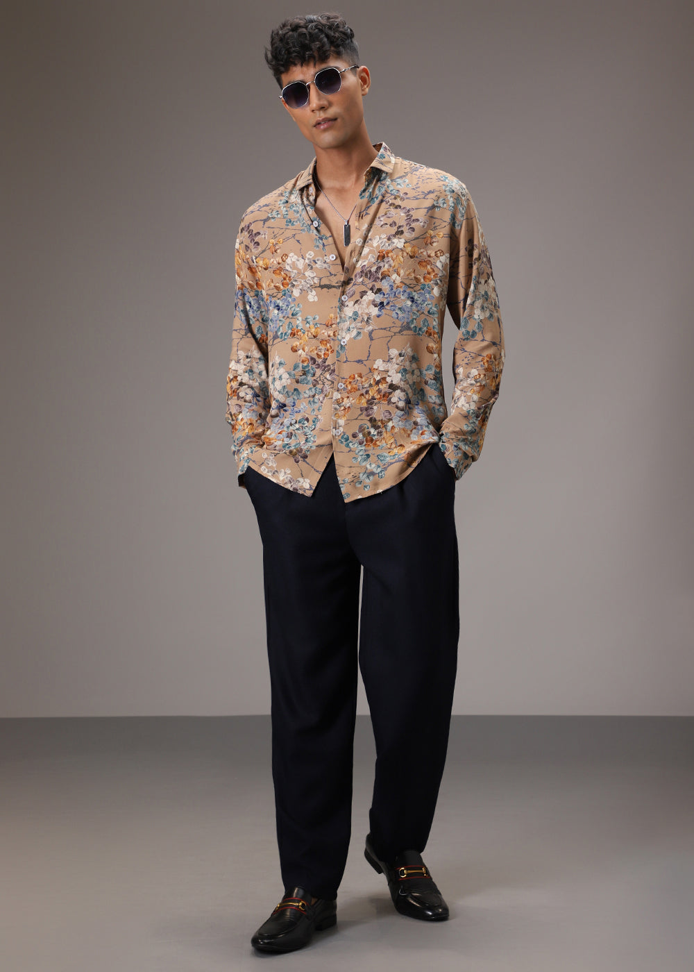Blossom Beige Feather Shirt