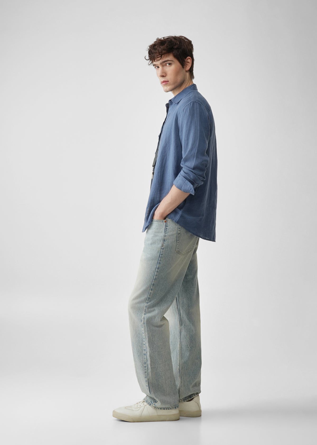 Blue 100% Pure Linen Shirt
