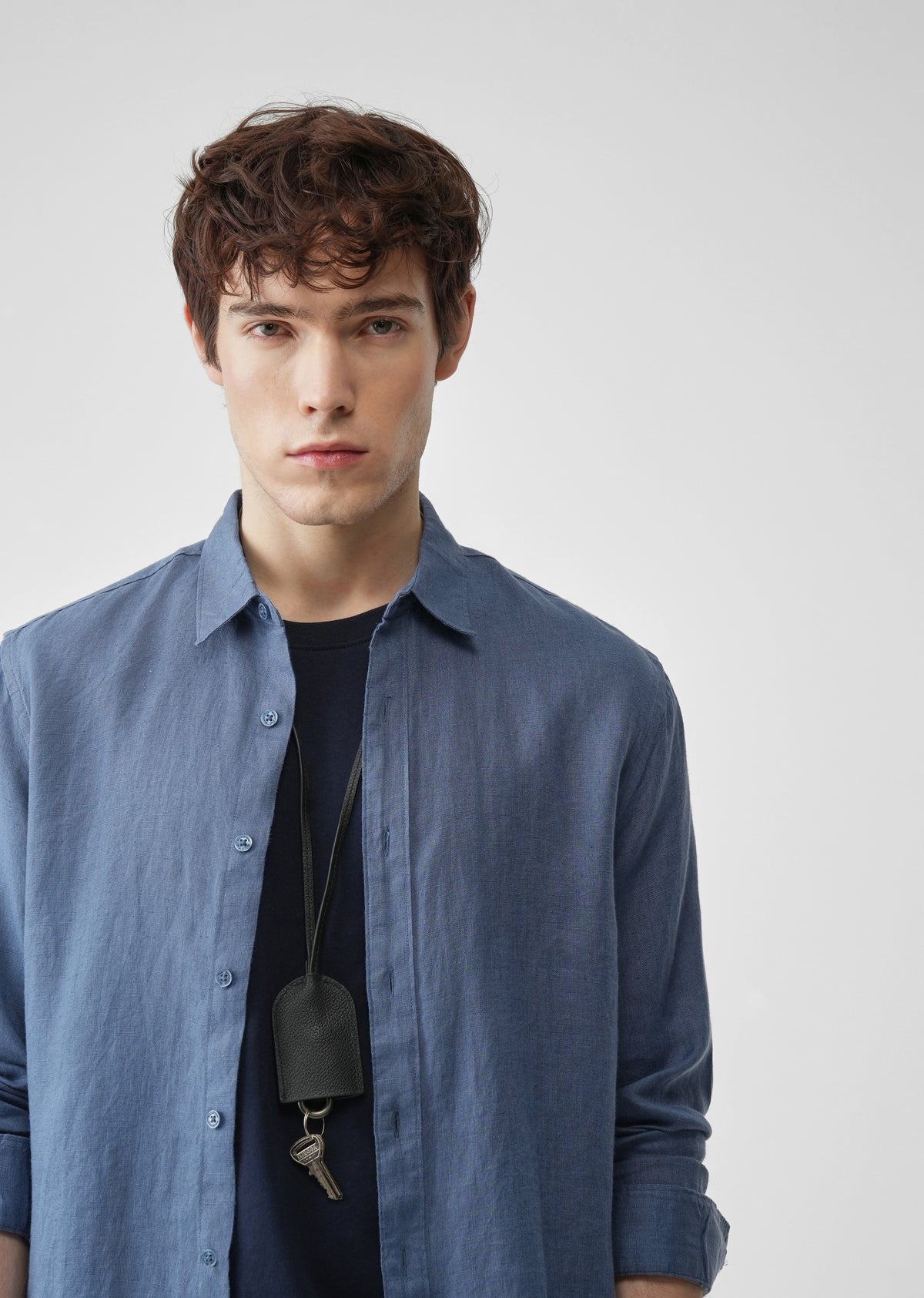 Blue 100% Pure Linen Shirt