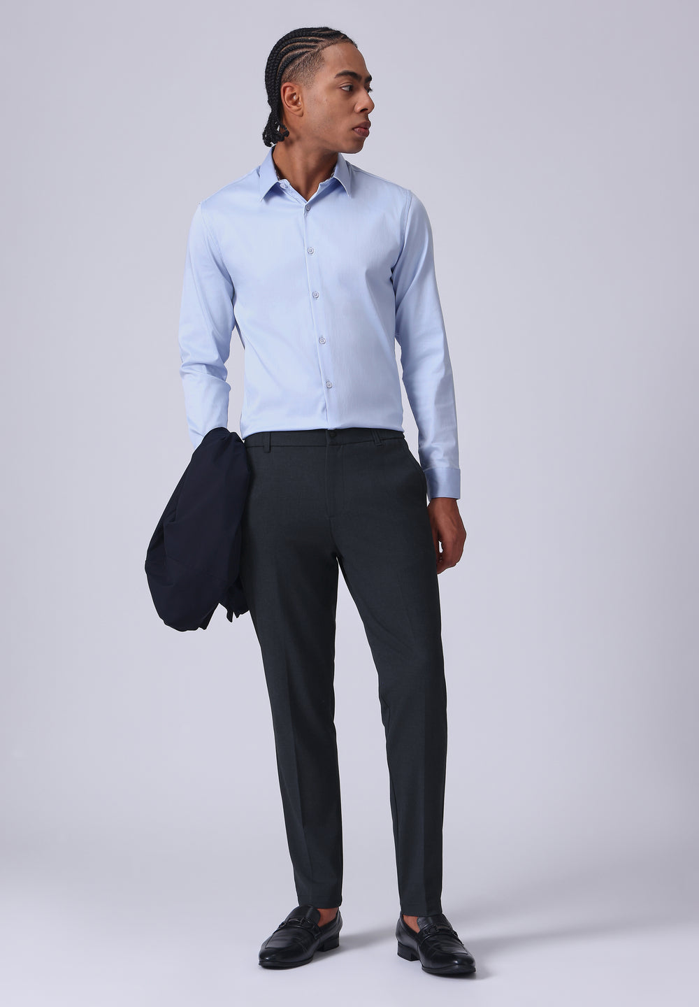 Blue 8 Way Stretch Trousers