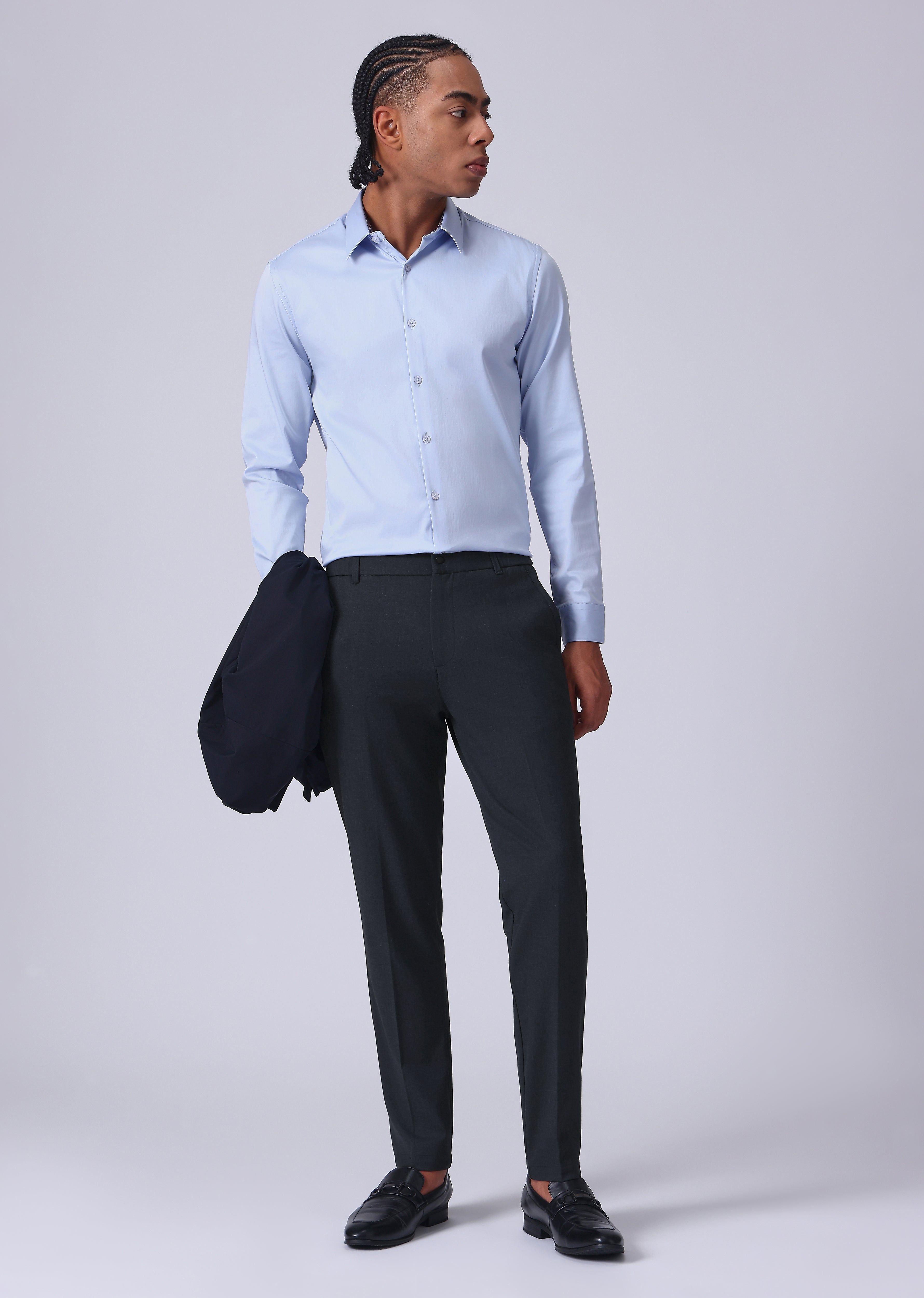 Blue 8 Way Stretch Trousers